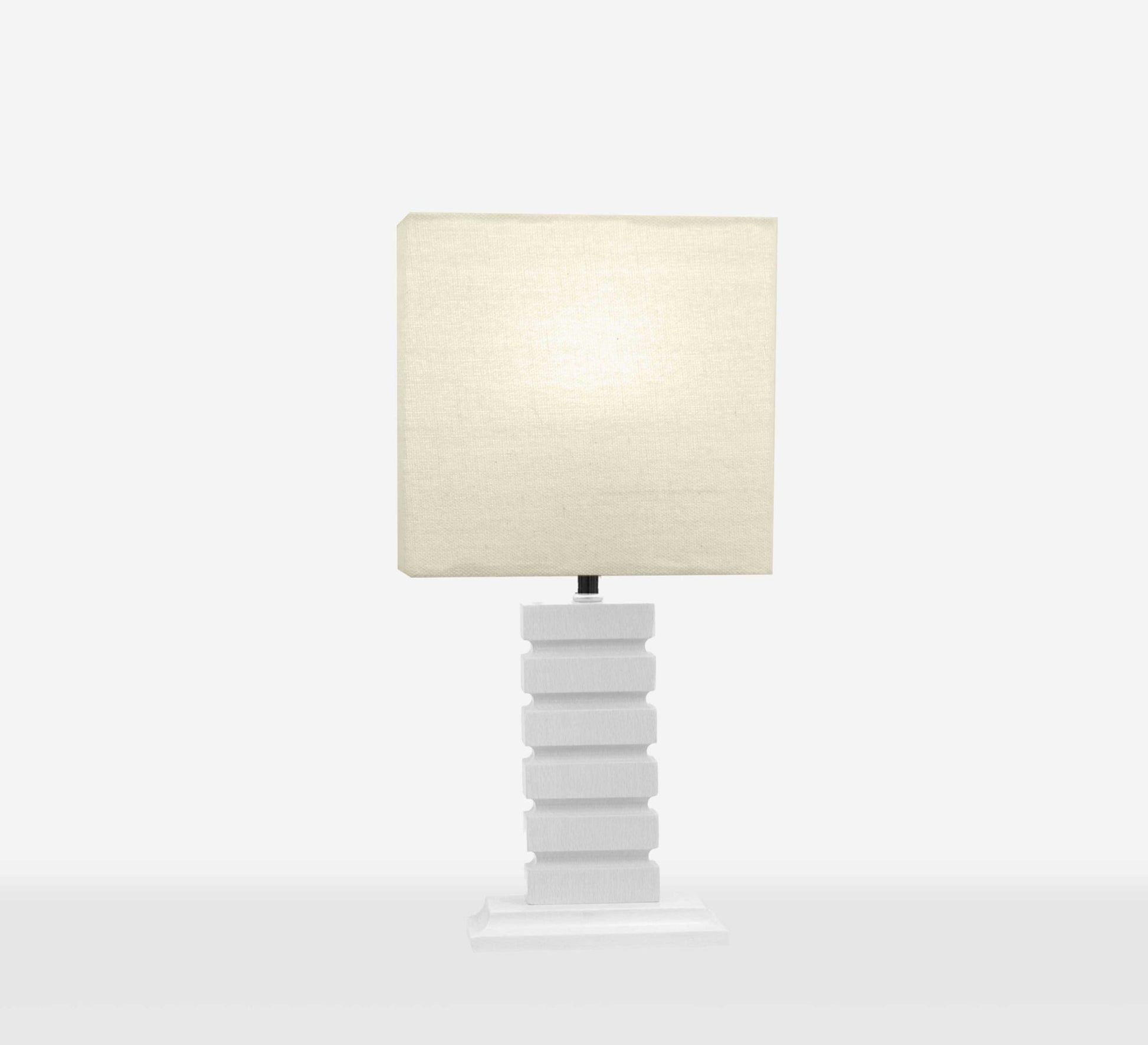 Modern square white table lamp - Vitrine Furniture - Lighting