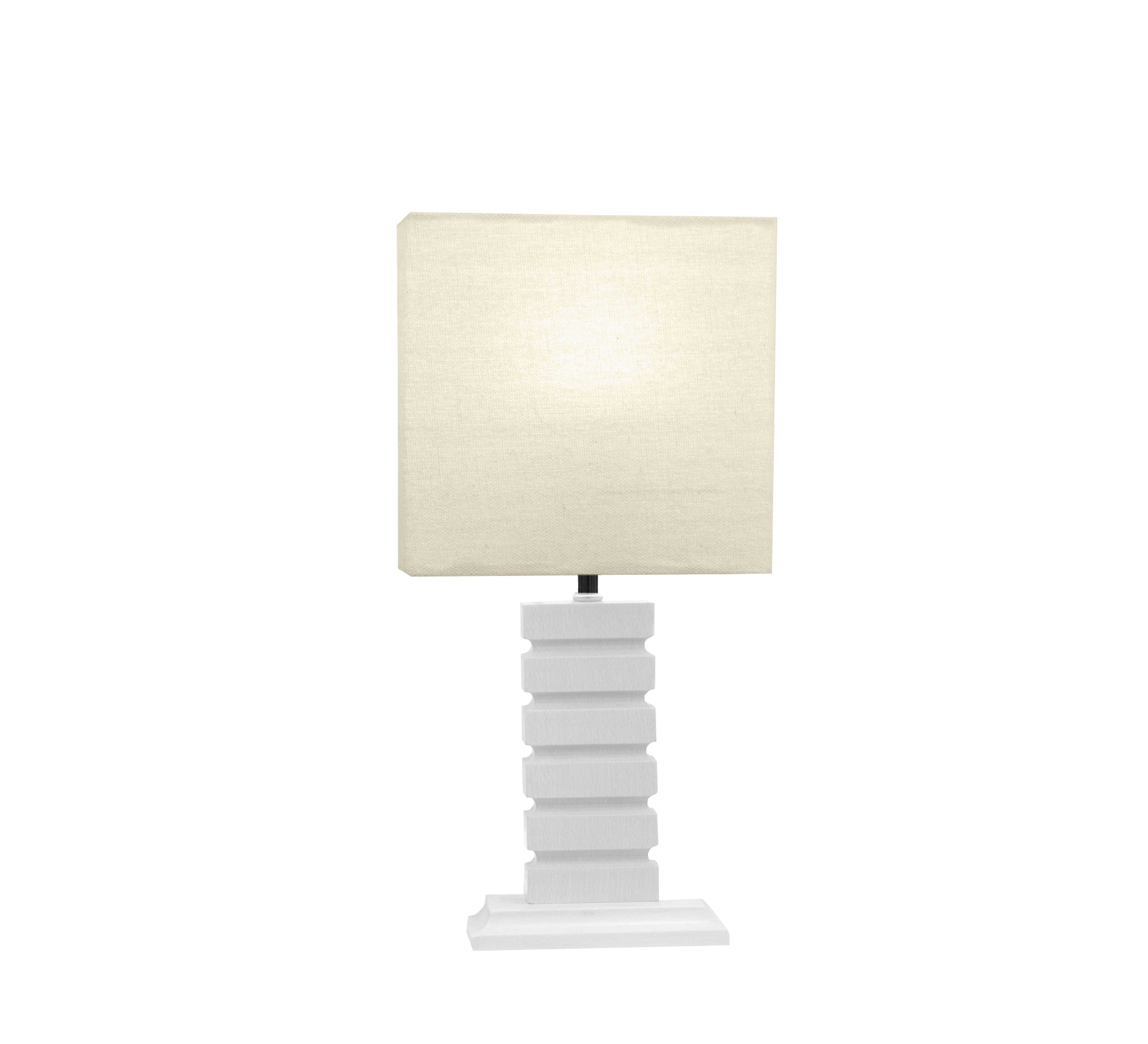 Modern square white table lamp - Vitrine Furniture - Lighting