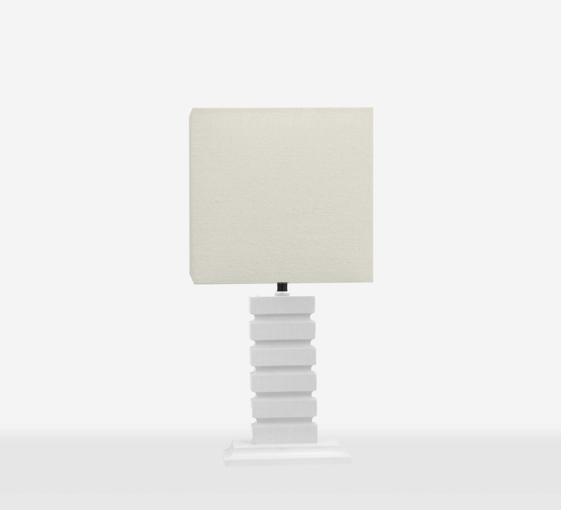 Modern square white table lamp - Vitrine Furniture - Lighting