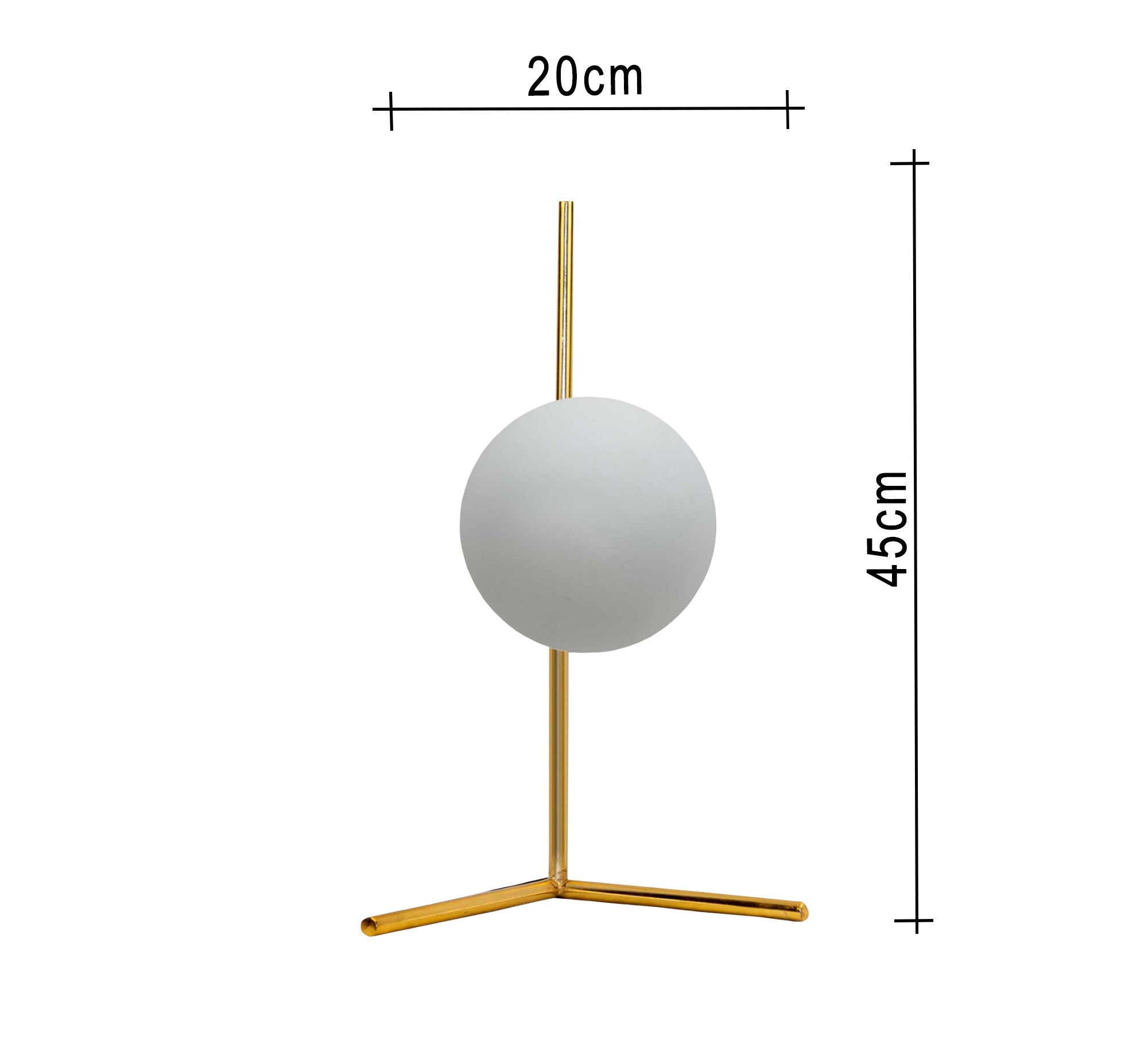 Modern table lamp with a golden glass ball - Vitrine Furniture - Lighting
