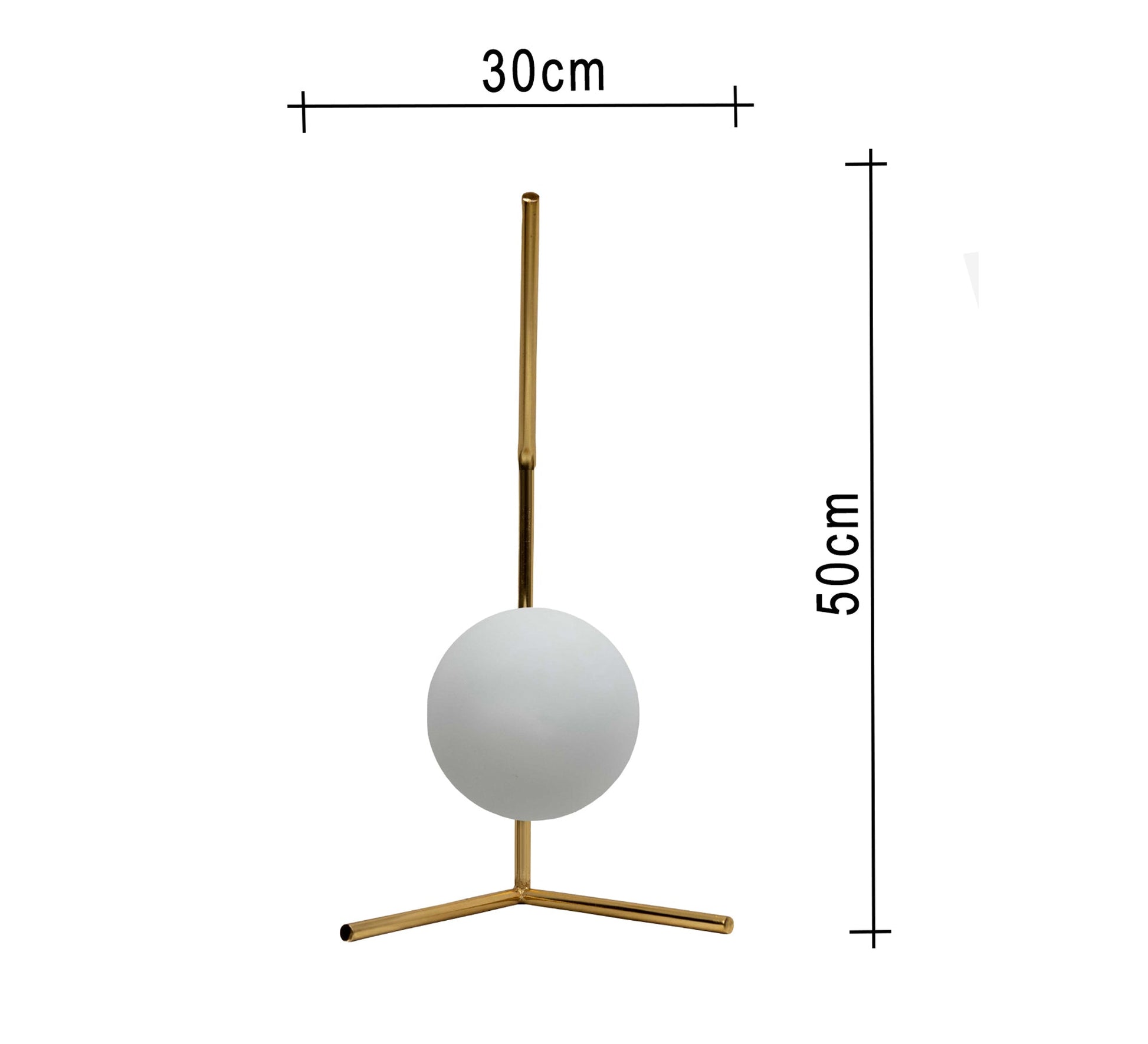 Modern table lamp with glass ball and gold base - Vitrine Furniture - Lighting