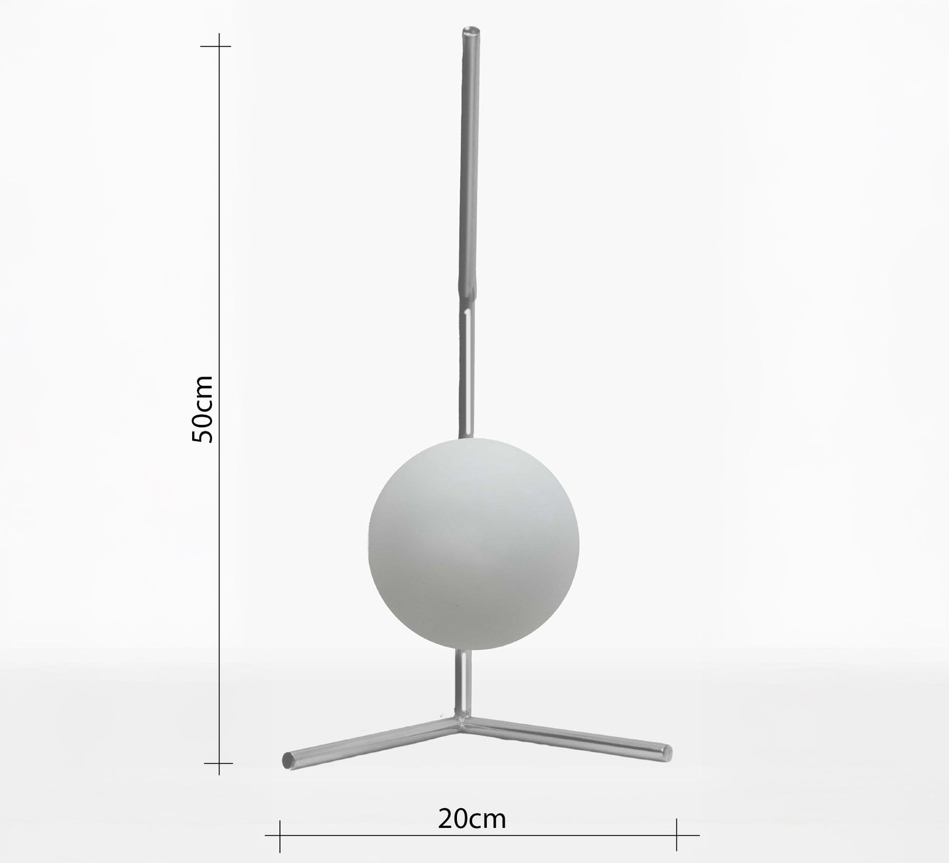 Modern table lamp with silver ball and tripod base - Vitrine Furniture - Lighting