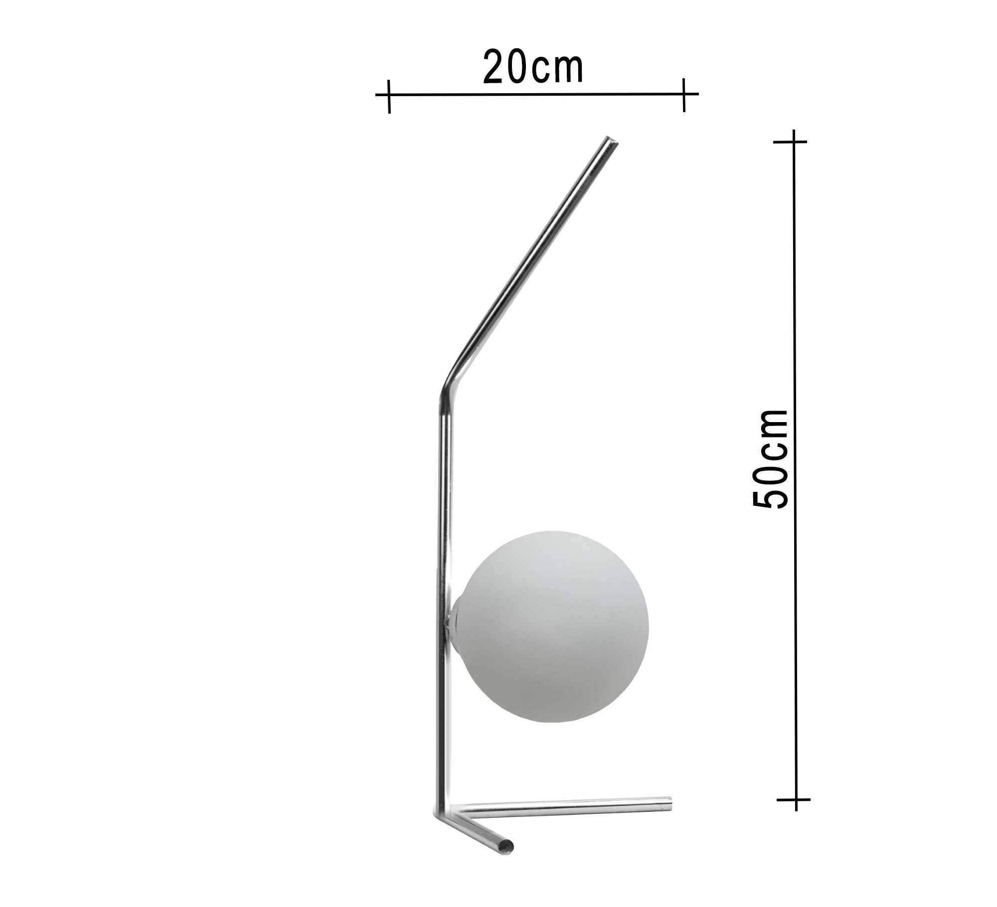 Modern table lamp with silver glass ball - Vitrine Furniture - Lighting