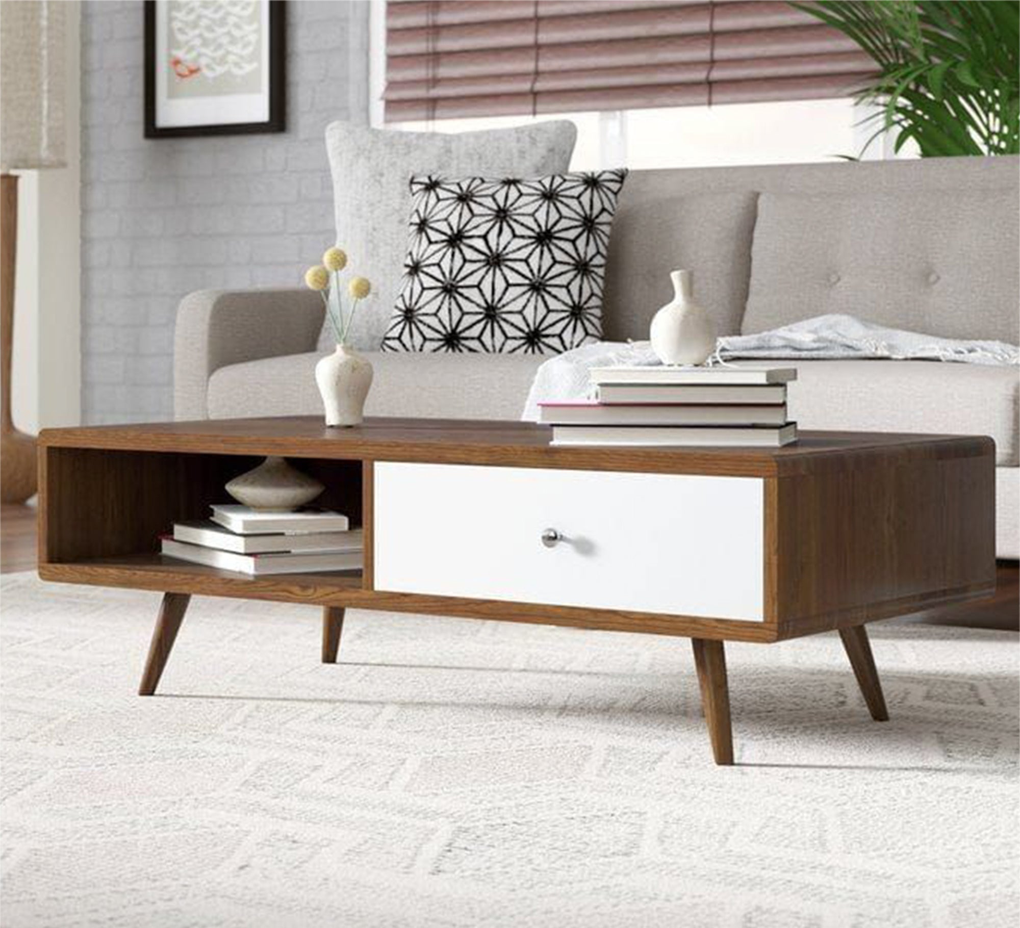 Modern table with beech legs - Vitrine Furniture - Furniture