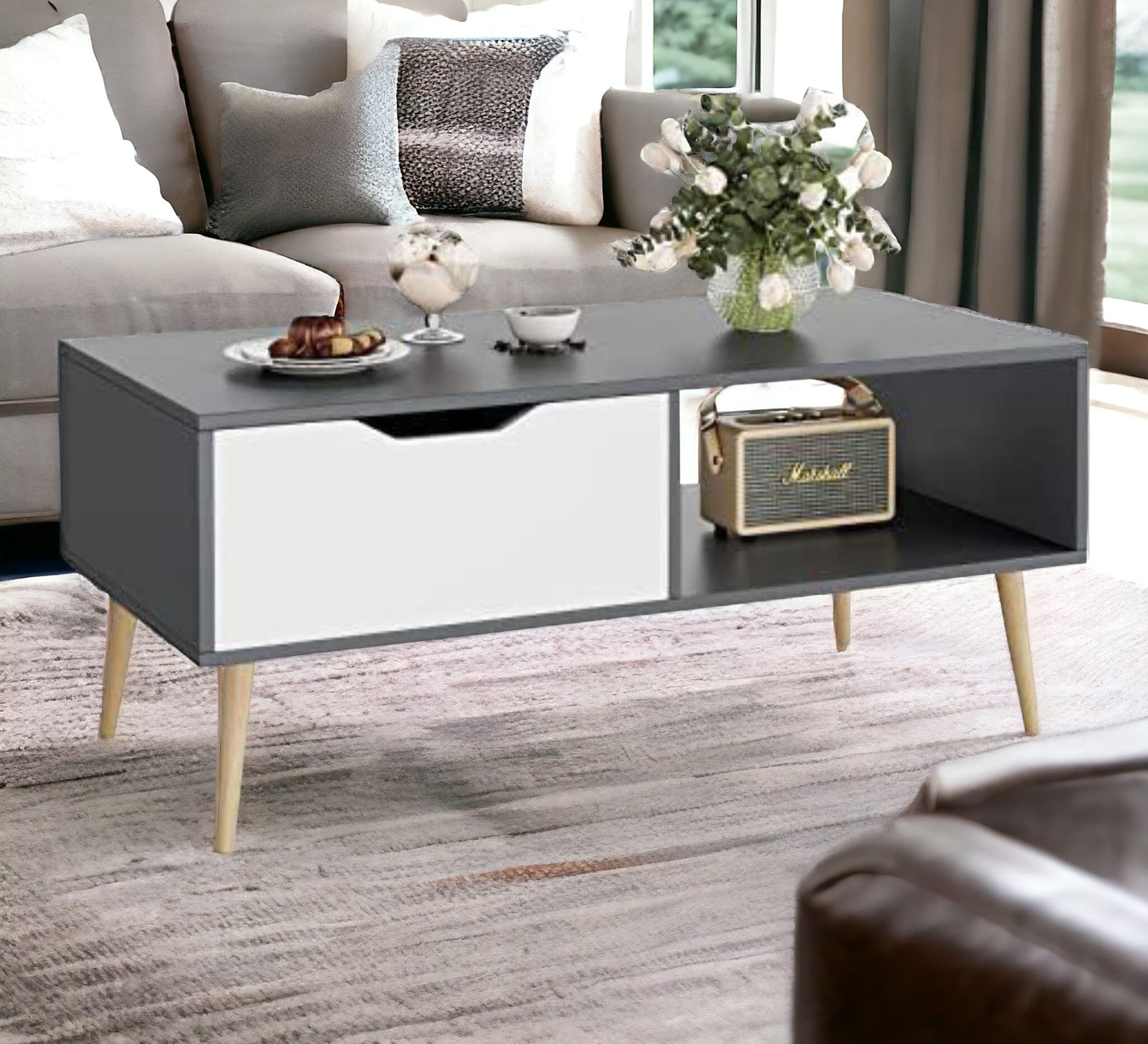 Modern table with internal storage space - Vitrine Furniture - Furniture