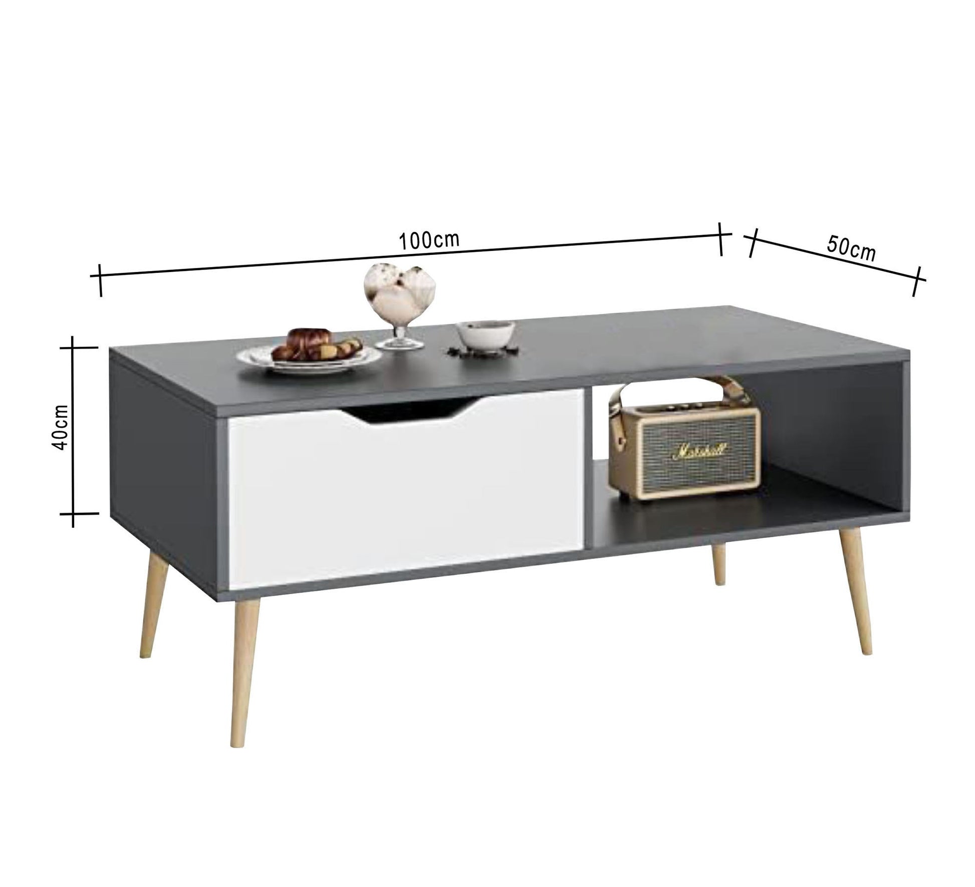 Modern table with internal storage space - Vitrine Furniture - Furniture