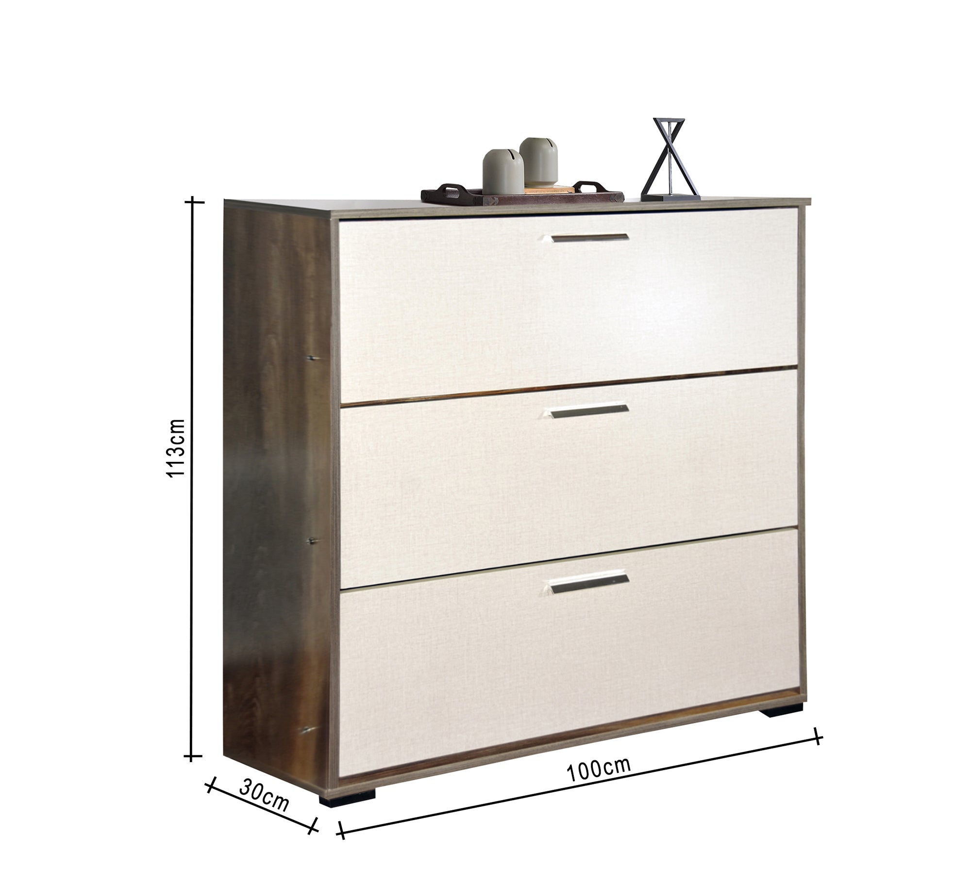 Modern three - door shoe rack - Vitrine Furniture - Furniture