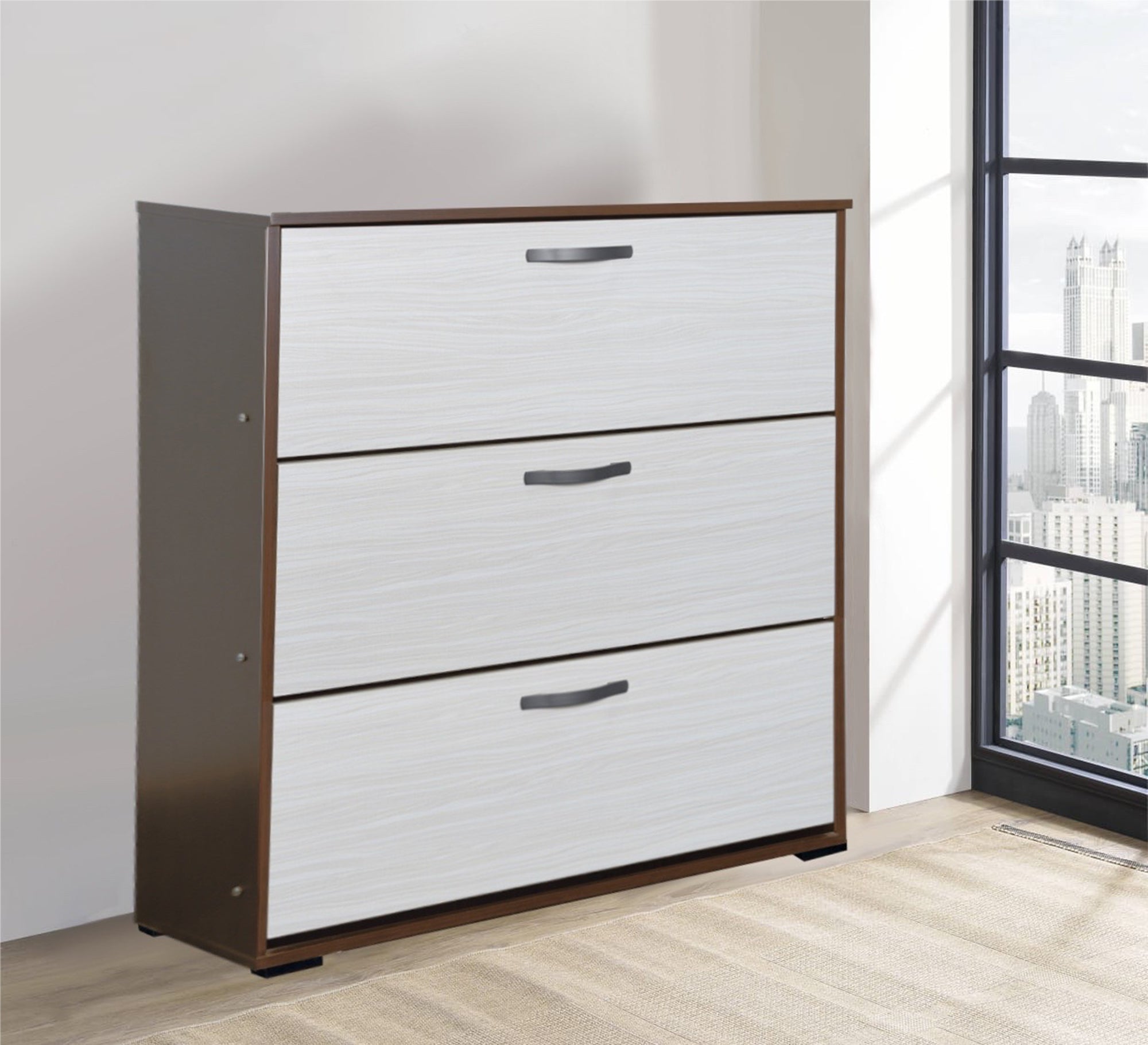 Modern three - door shoe rack - Vitrine Furniture - Furniture