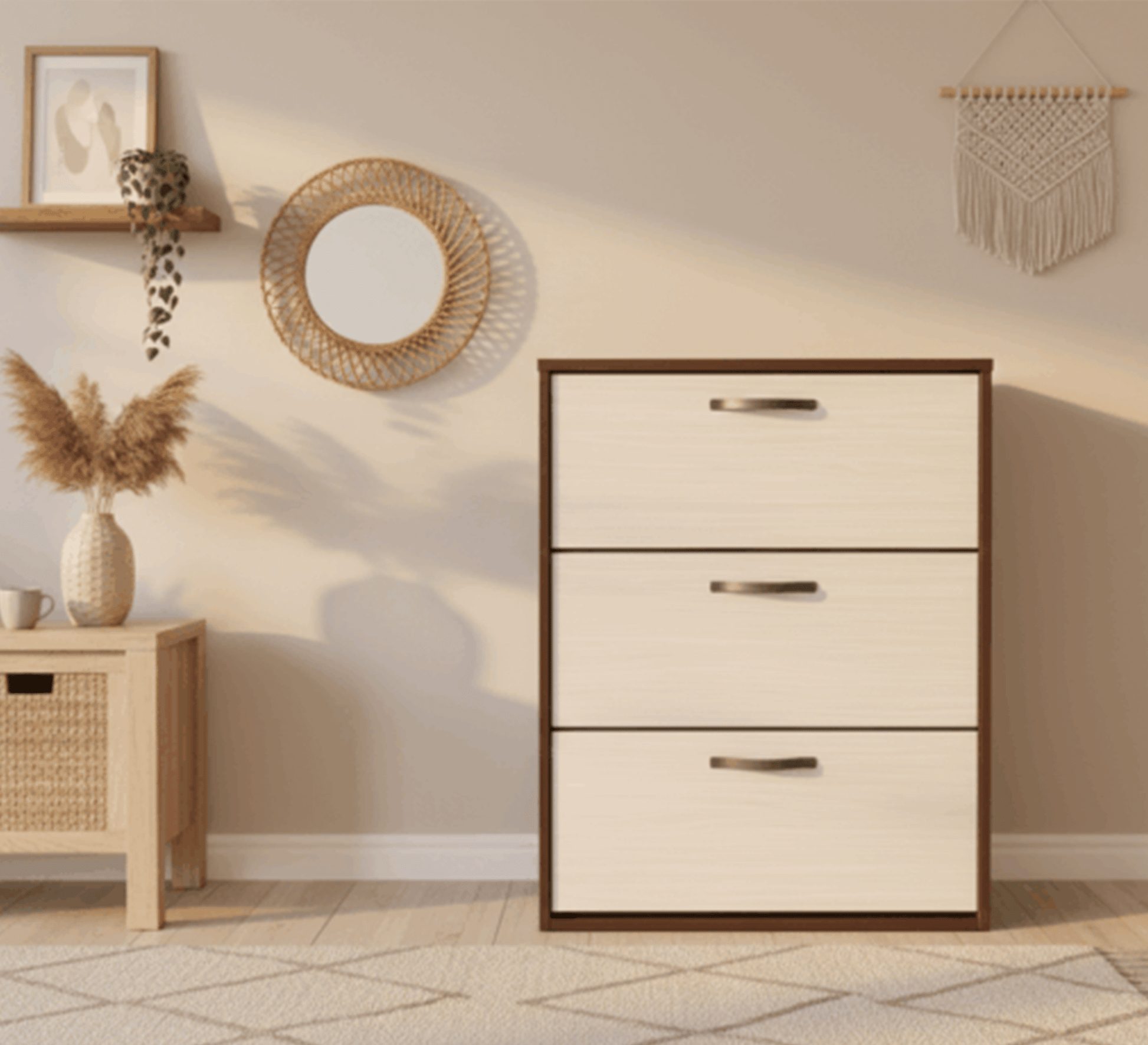 Modern three-door shoe rack - Vitrine Furniture - Shoe Racks