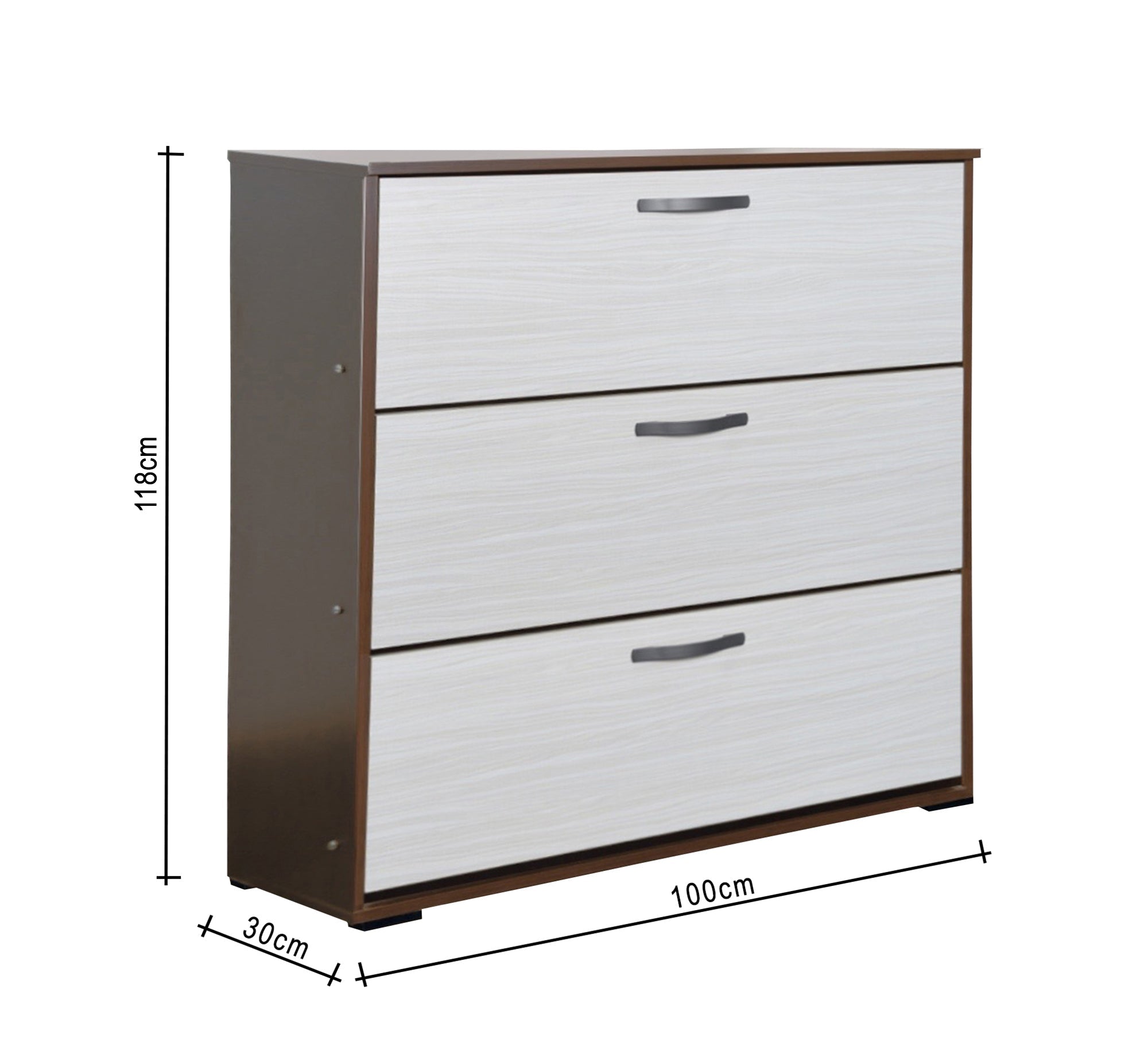Modern three-door shoe rack - Vitrine Furniture - Shoe Racks