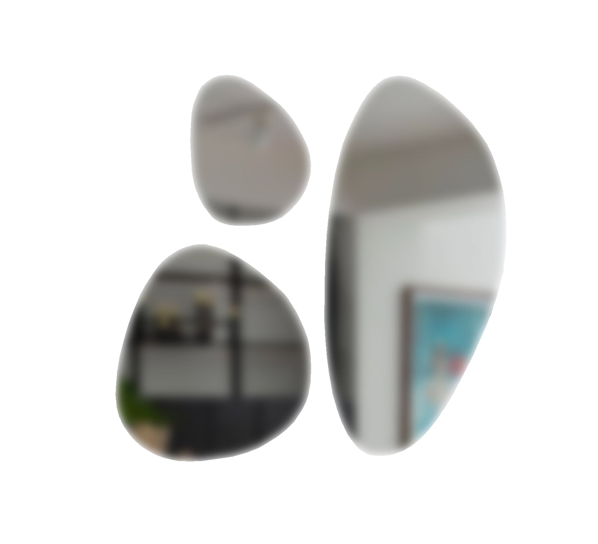 Modern three - piece mirror set - Vitrine Furniture - Décor