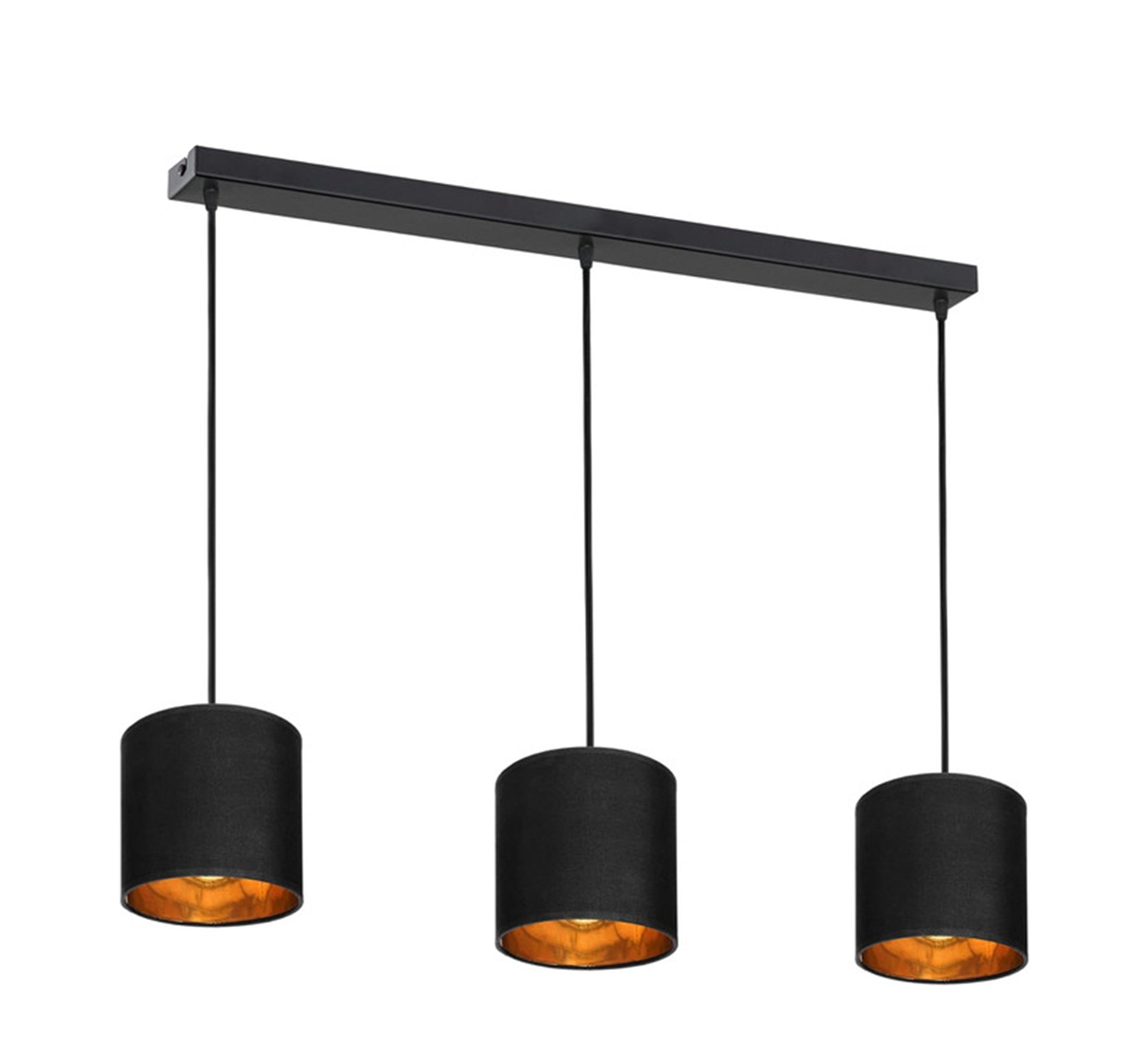 Modern Triple Black Chandelier - Vitrine Furniture - Lighting