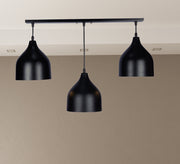 Modern Triple Pendant Chandelier with Black Light Fixtures - Vitrine Furniture - Lighting