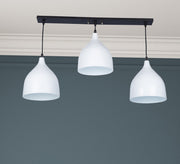 Modern Triple Pendant Chandelier with White Light Fixtures - Vitrine Furniture - Lighting
