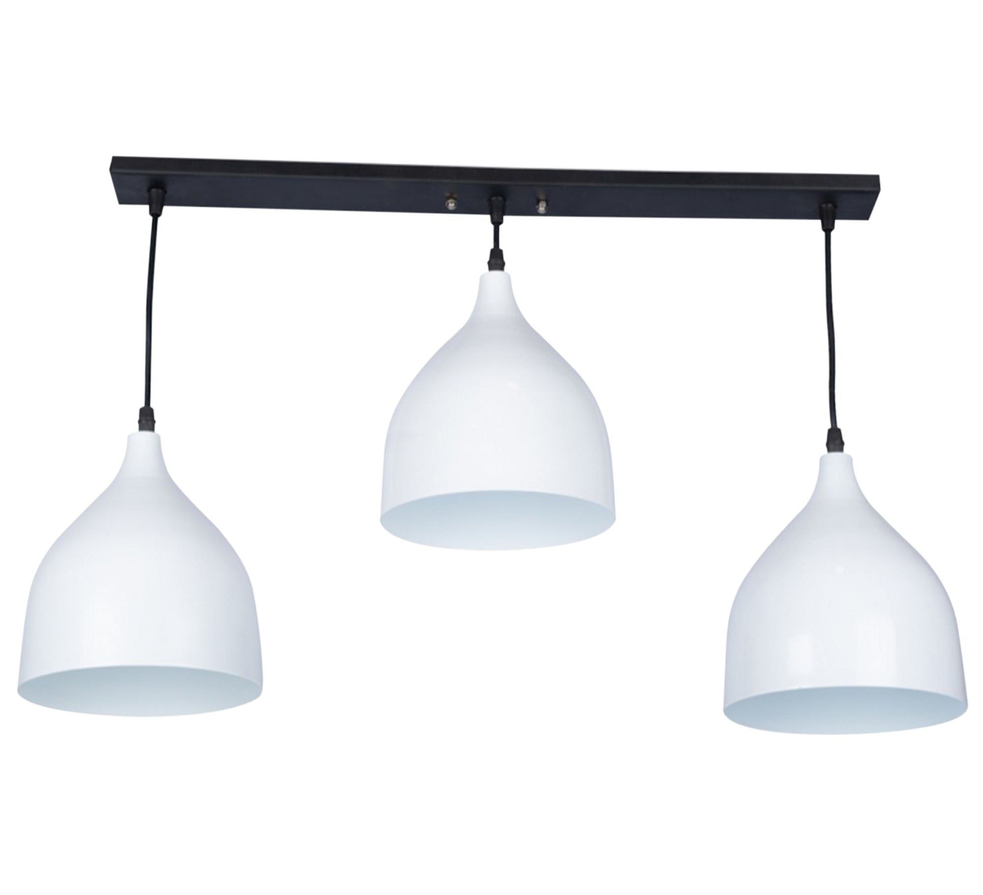 Modern Triple Pendant Chandelier with White Light Fixtures - Vitrine Furniture - Lighting