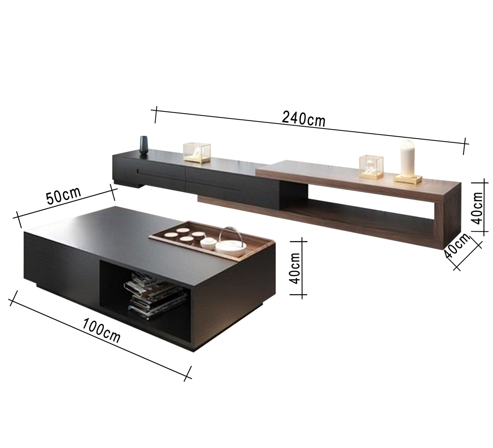 Modern TV unit and table - Vitrine Furniture - Furniture