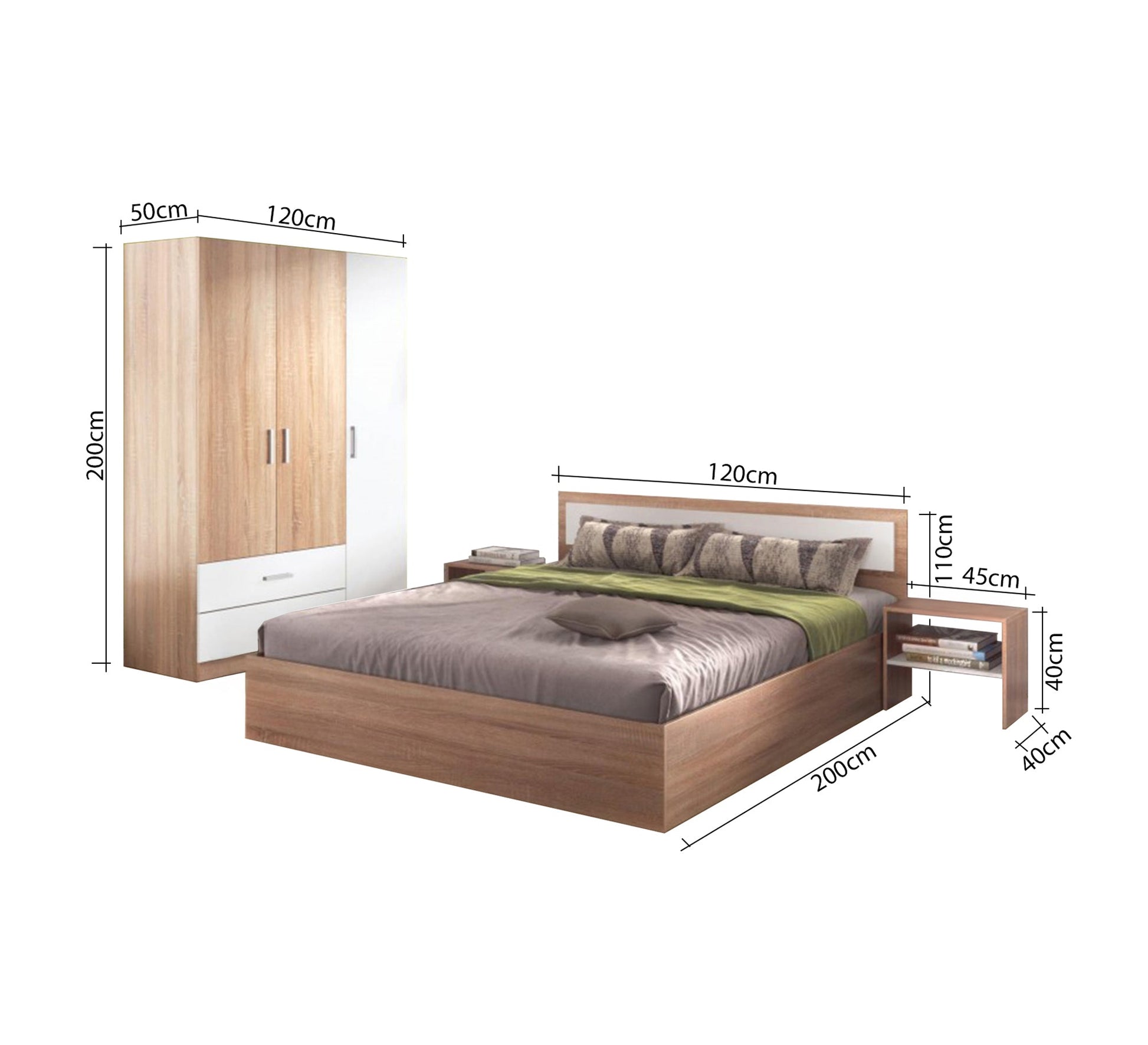 Modern two - tone practical bedroom design - Vitrine Furniture - Furniture