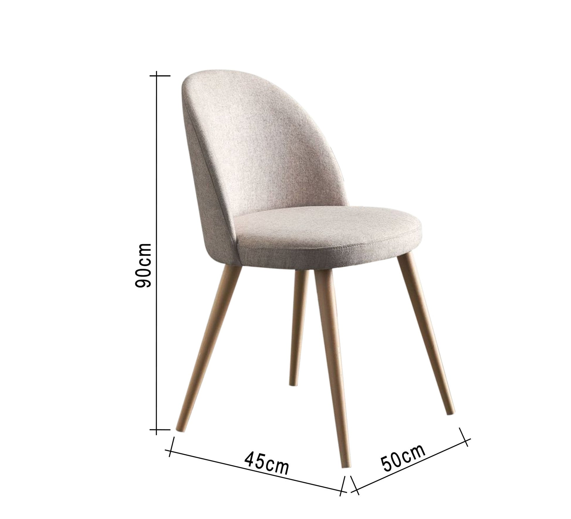 Modern Upholstered Beige Chair - Sleek and Stylish - Vitrine Furniture - Furniture