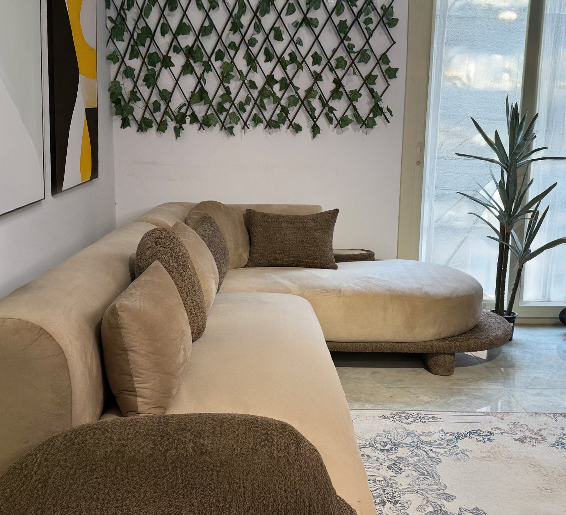 Modern upholstered L - shaped corner - Vitrine Furniture - Furniture