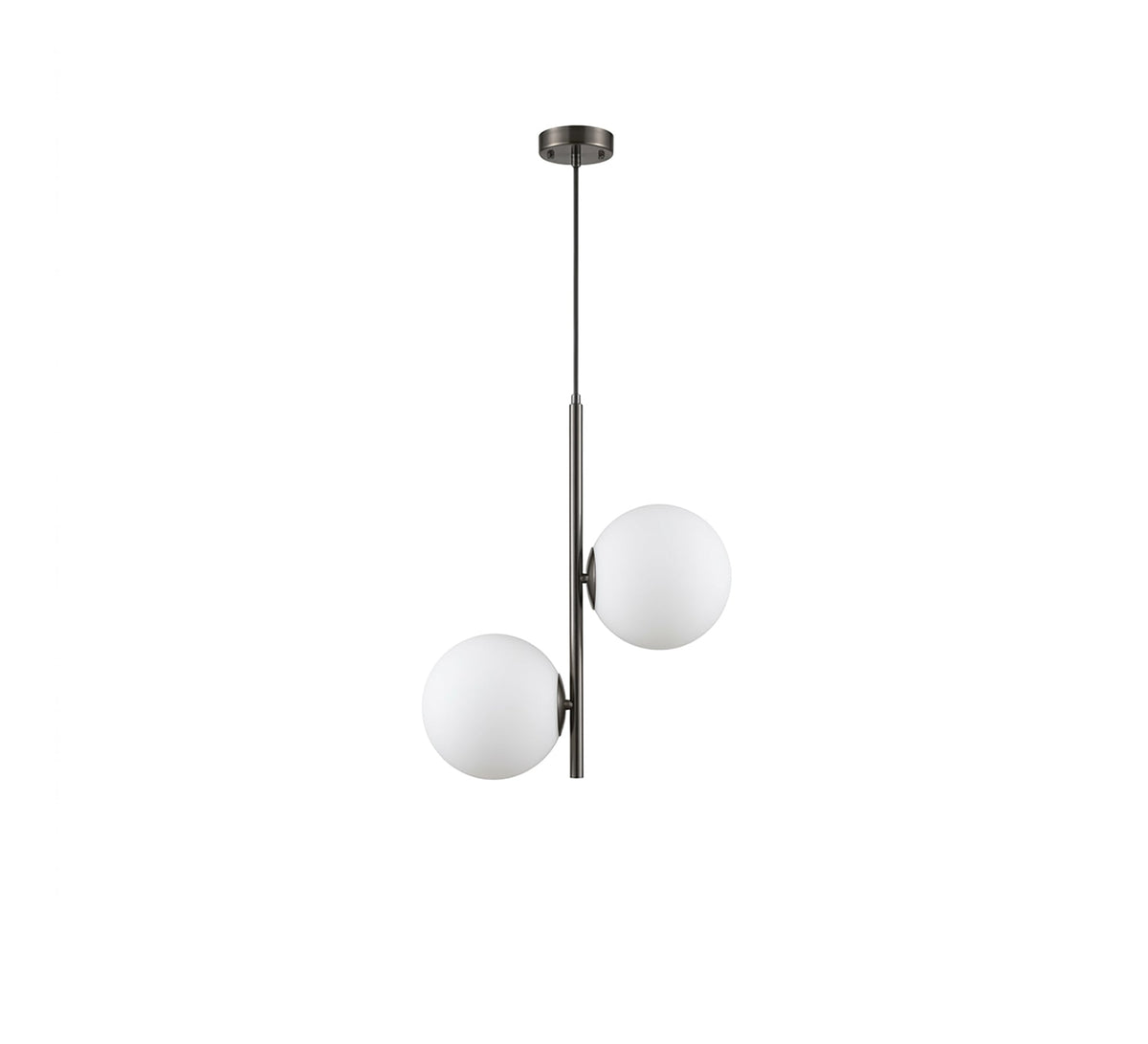 Modern vertical double-light chandelier in black - Vitrine Furniture - Ceiling lights