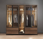 Modern wardrobe with glass and interior lighting - Vitrine Furniture - Furniture