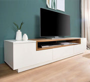 Modern white and beige TV table - Vitrine Furniture - Furniture