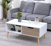 Modern white and wood coffee table - Vitrine Furniture - Furniture