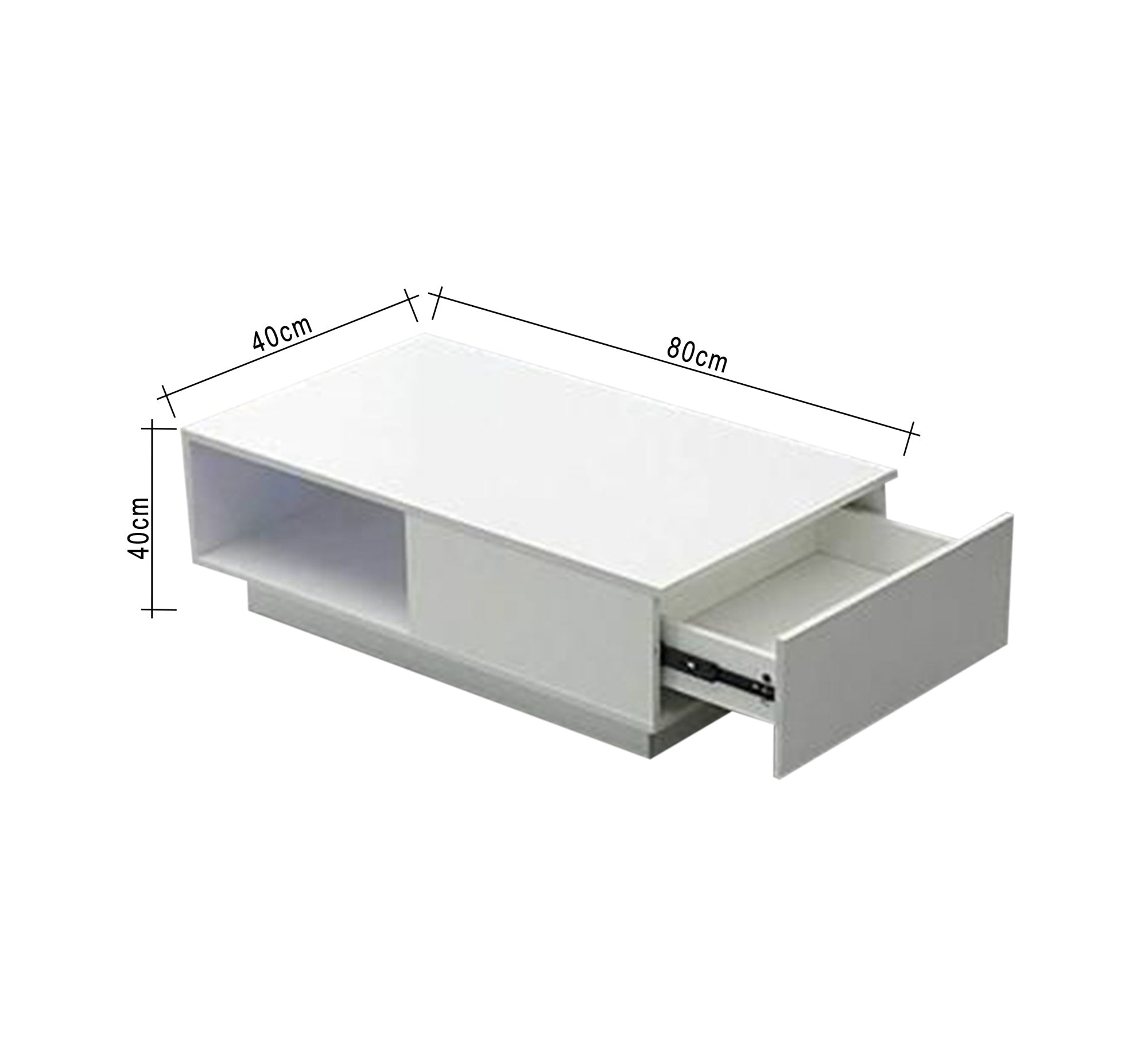 Modern white coffee table with hidden storage - Vitrine Furniture - Furniture