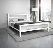 Modern white metal bed - Vitrine Furniture - Furniture