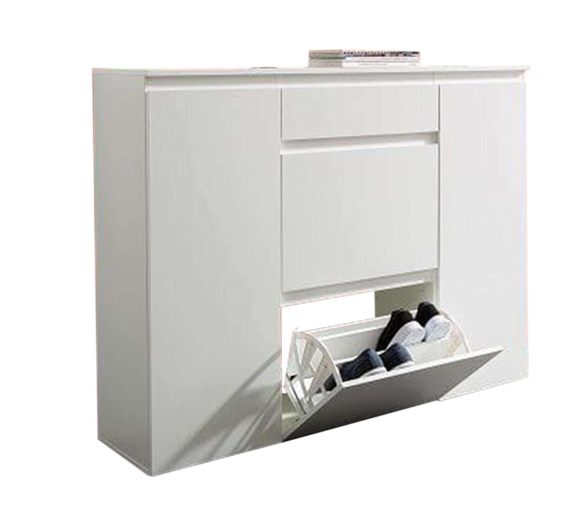 Modern white shoe unit - Vitrine Furniture - Furniture