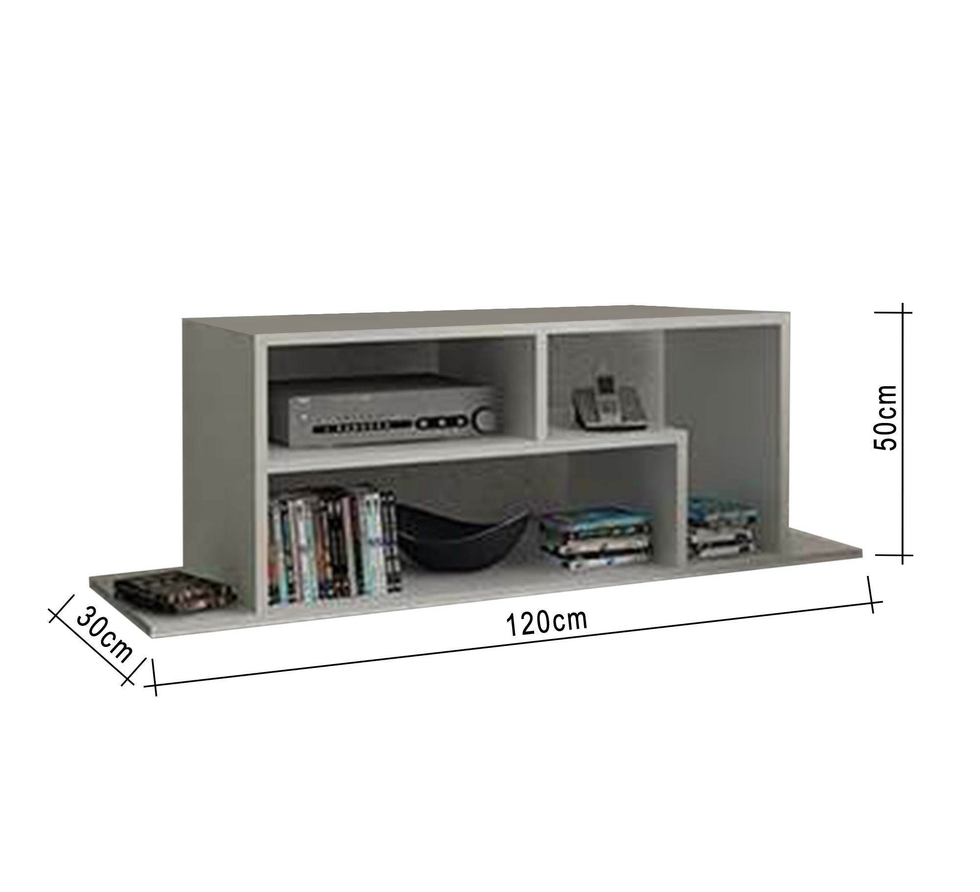 Modern White TV Table - Sleek & Minimalist Design - Vitrine Furniture - Furniture