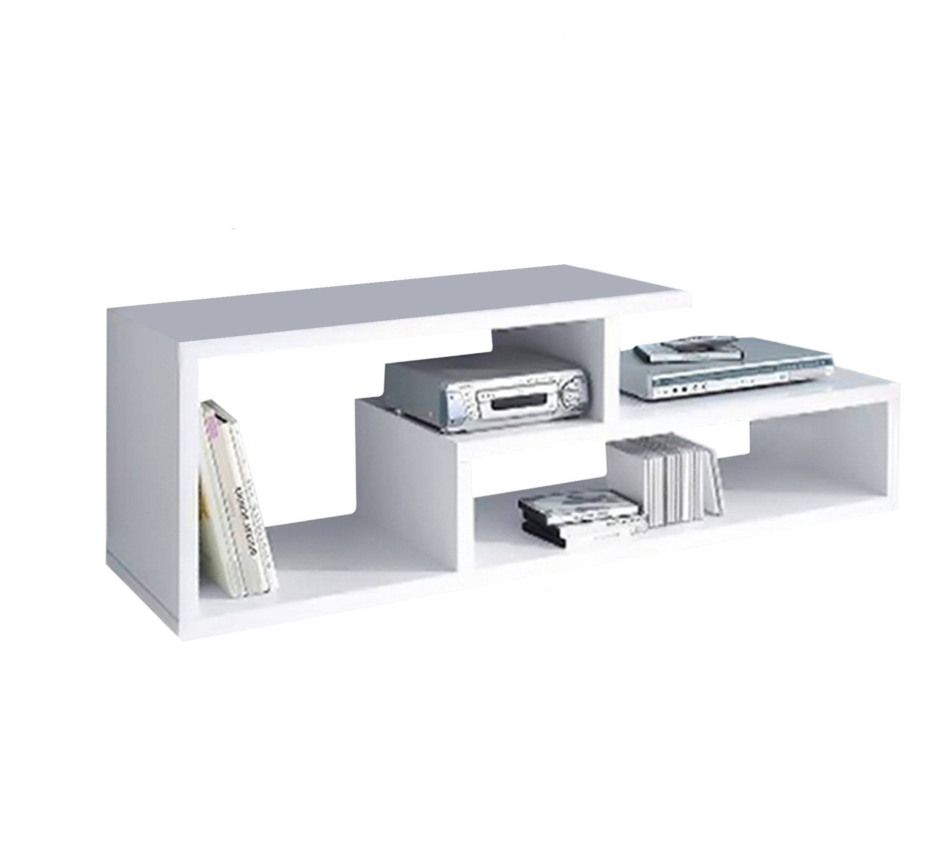 Modern White TV Table, Sleek & Stylish - Vitrine Furniture - Furniture