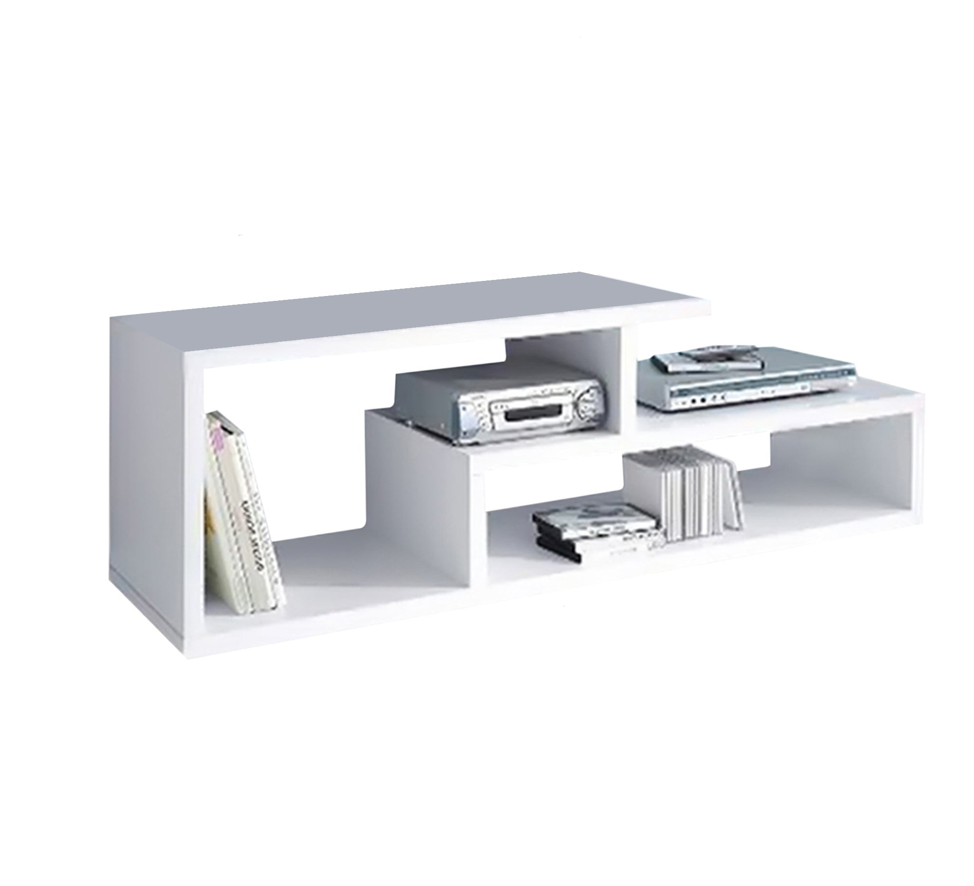 Modern White TV Table, Sleek & Stylish - Vitrine Furniture - Furniture