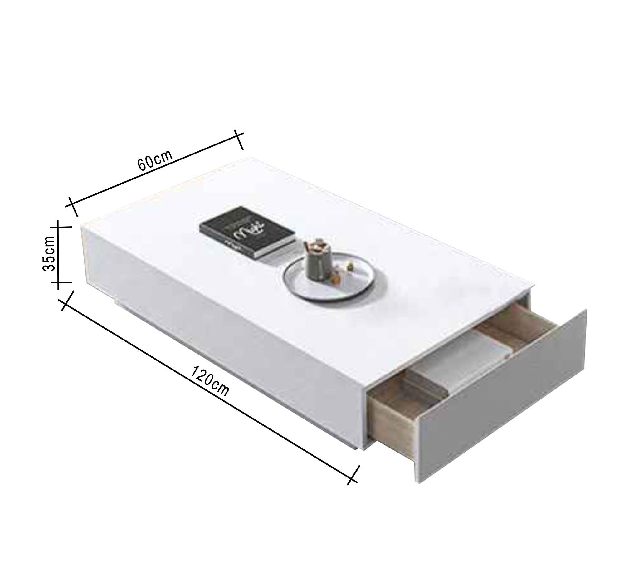 Modern white TV unit and table - Vitrine Furniture - Furniture