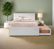 Modern White Twin Bed - Vitrine Furniture - Furniture