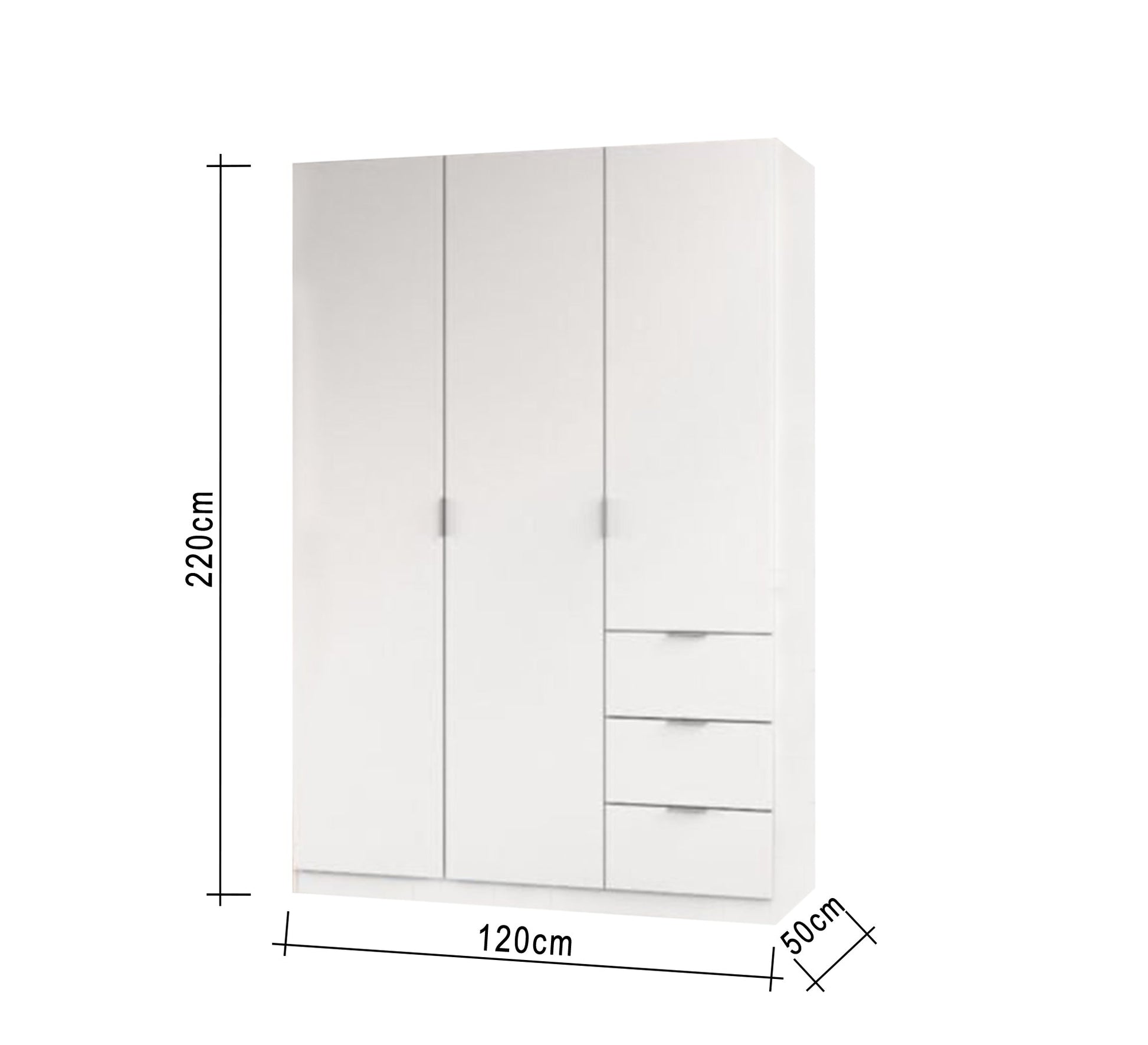 Modern White Wardrobe in Sleek & Spacious Design - Vitrine Furniture - Furniture