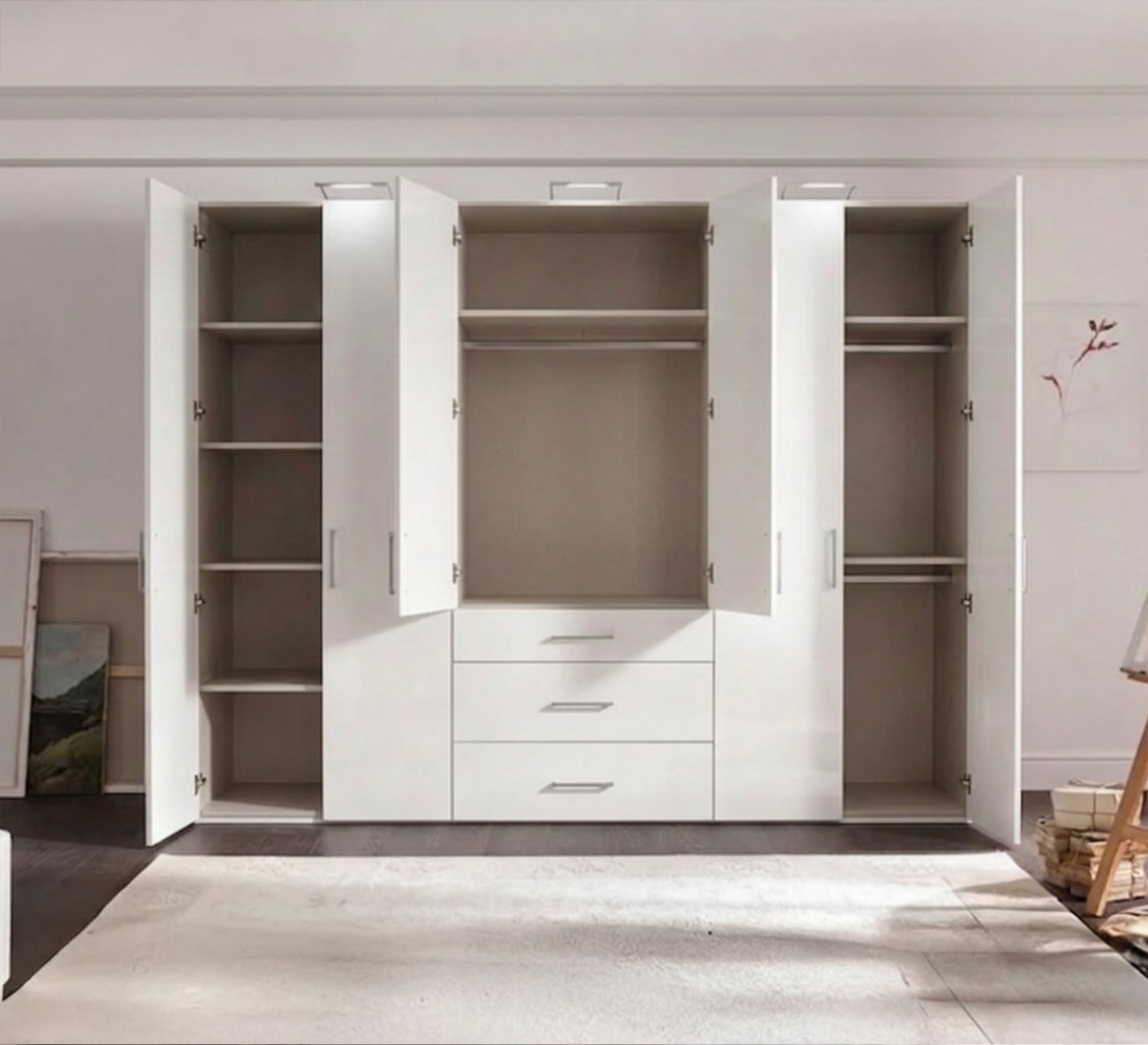 Modern white wardrobe - Vitrine Furniture - Wardrobes