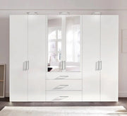 Modern white wardrobe with mirrored doors - Vitrine Furniture - Furniture