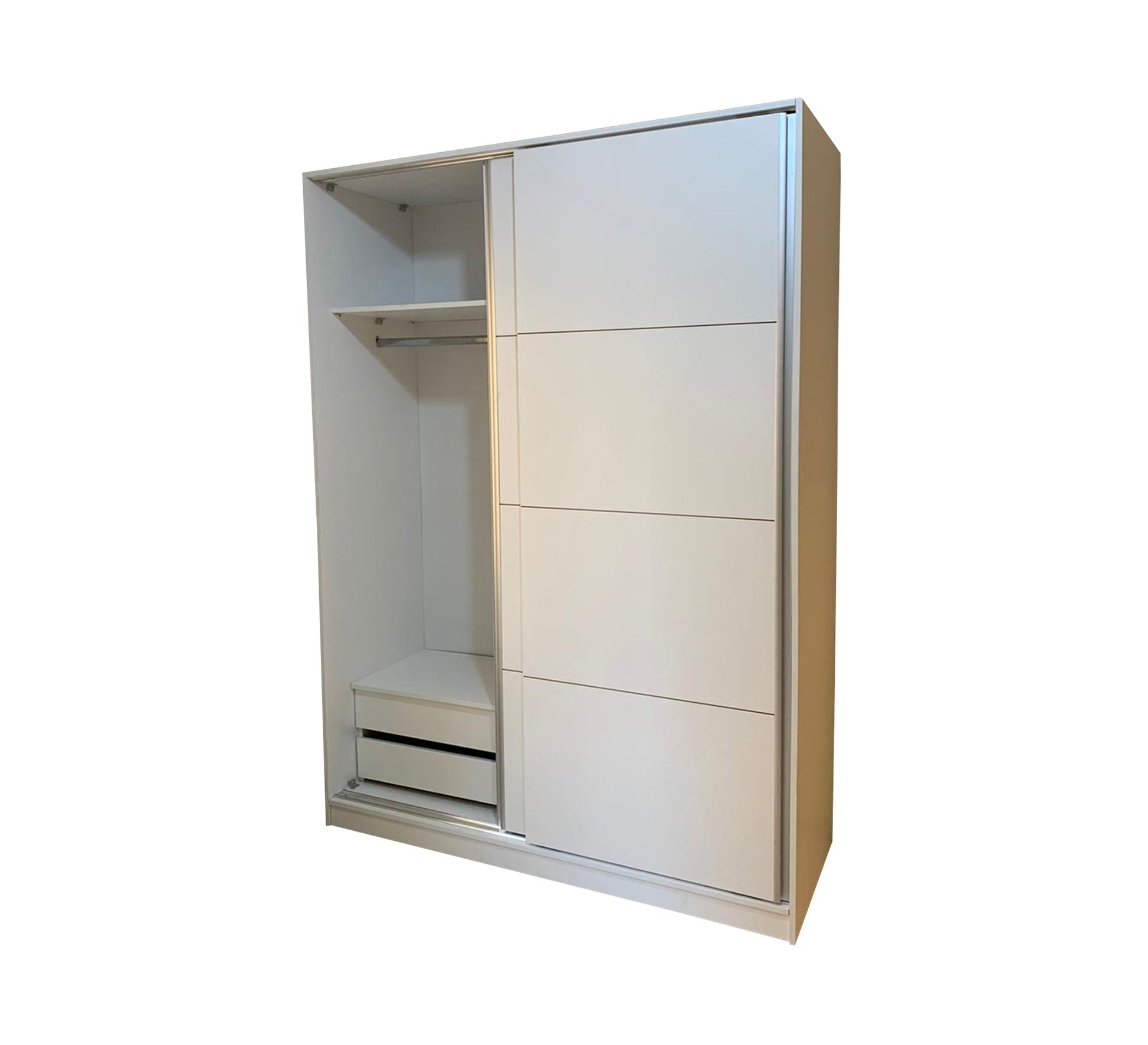 Modern white wardrobe with two doors - Vitrine Furniture - Furniture