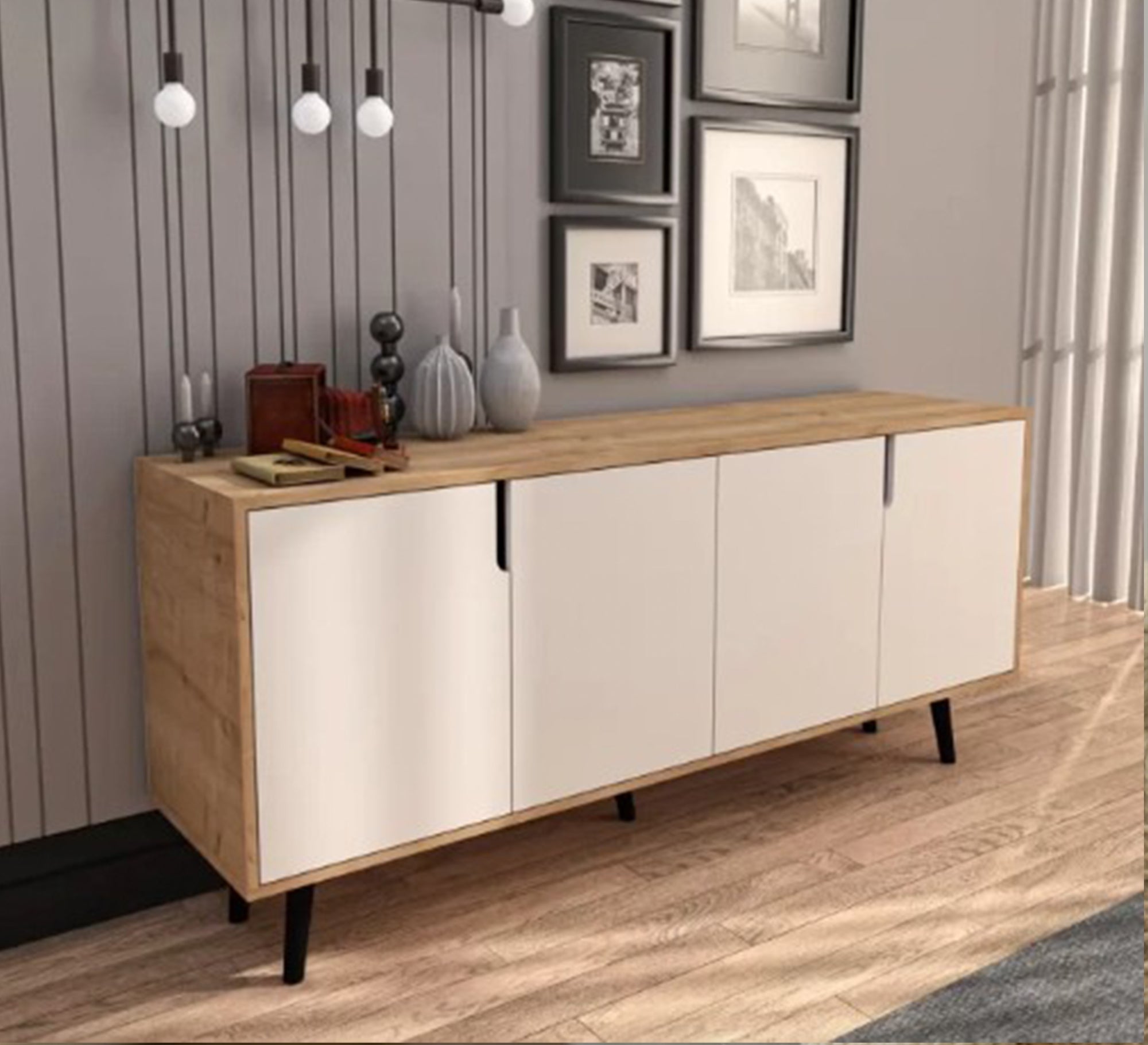 Modern wooden buffet with an elegant and distinctive design - Vitrine Furniture - TV Table & Cabinet