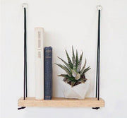 Modern woodencolored shelf (2 units) - Vitrine Furniture - Décor