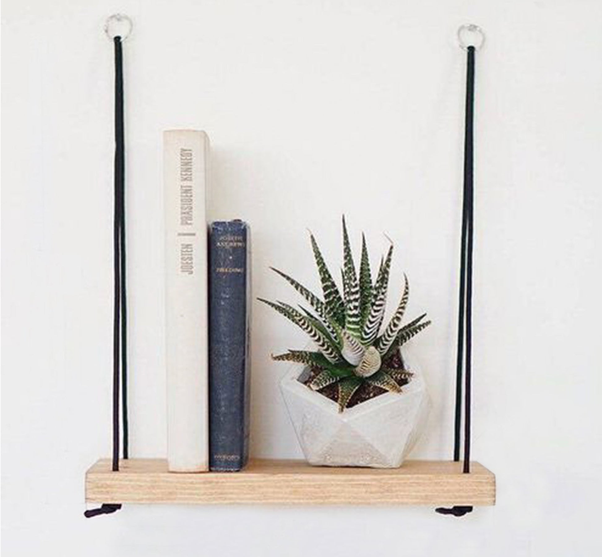 Modern woodencolored shelf (2 units) - Vitrine Furniture - Décor