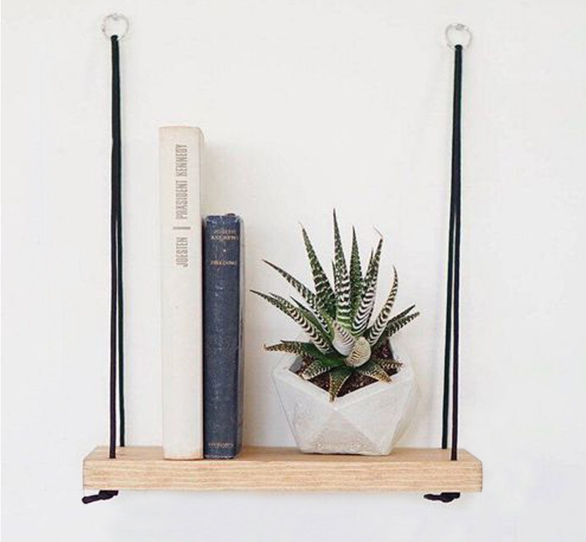 Modern woodencolored shelf (2 units) - Vitrine Furniture - Décor