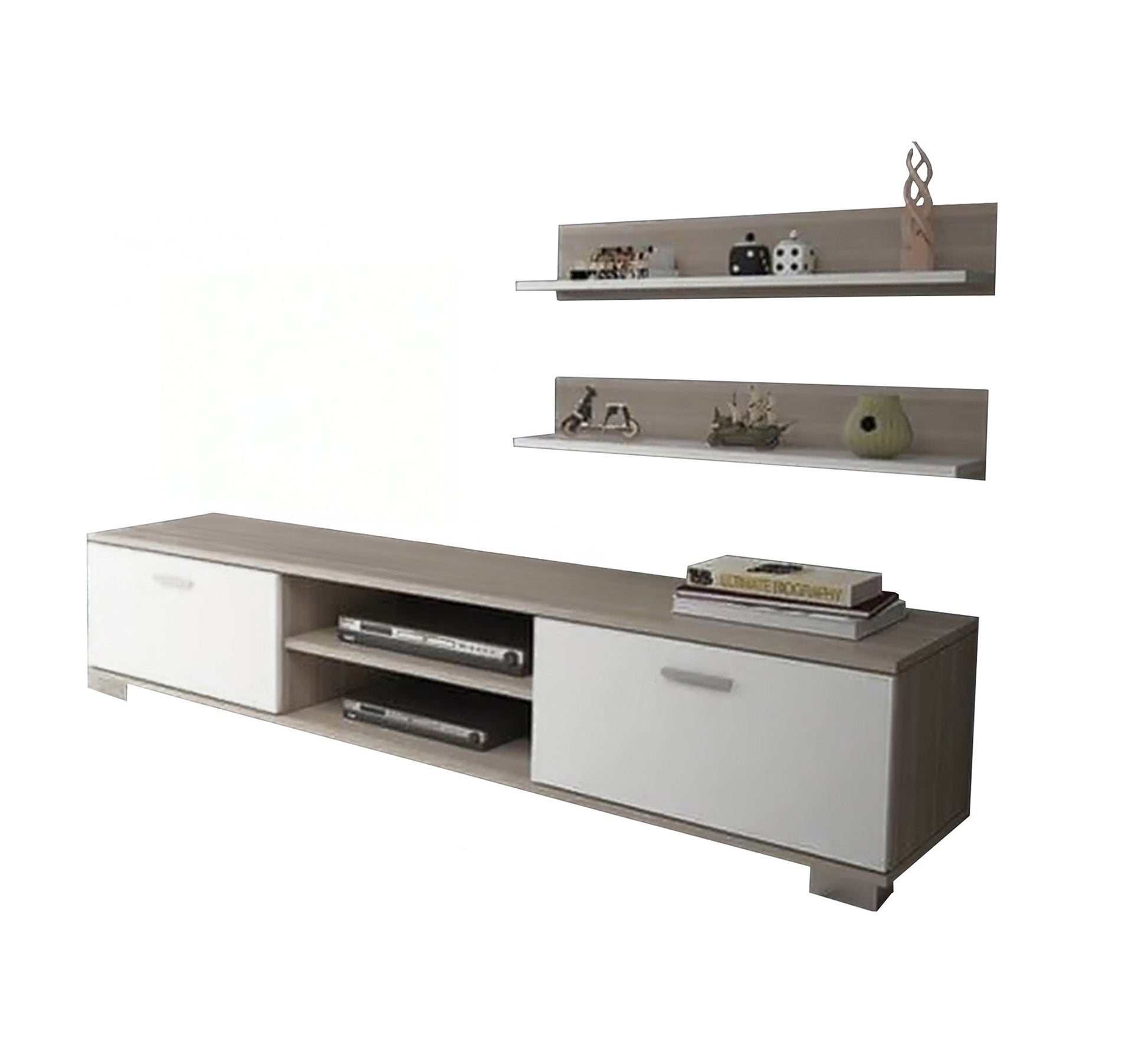 Modular Shelving & Drawer TV Unit, Sleek & Versatile - Vitrine Furniture - TV Table & Cabinet