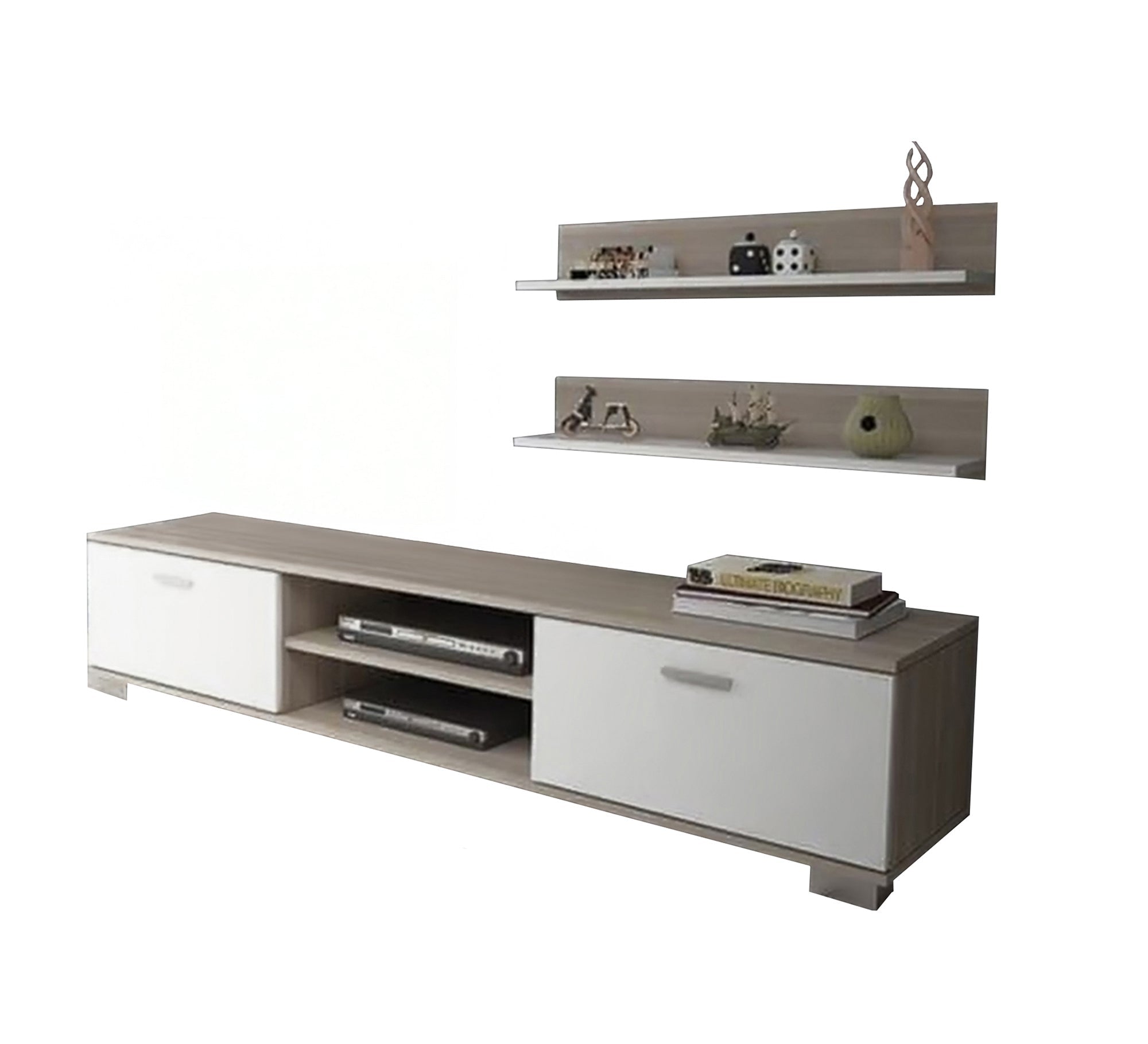Modular Shelving & Drawer TV Unit, Sleek & Versatile - Vitrine Furniture - TV Table & Cabinet