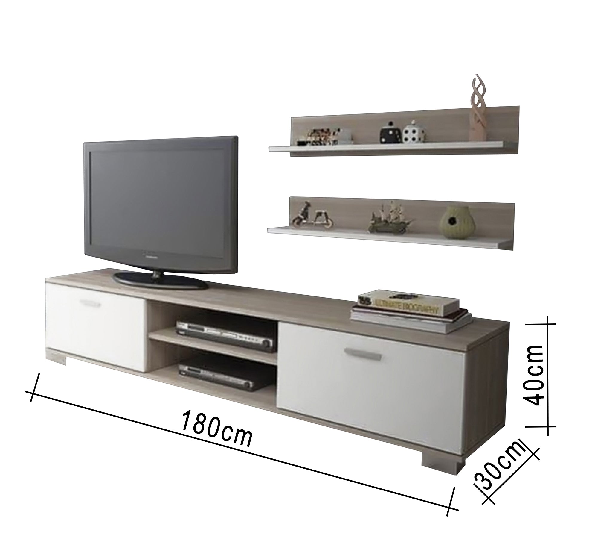 Modular Shelving & Drawer TV Unit, Sleek & Versatile - Vitrine Furniture - TV Table & Cabinet