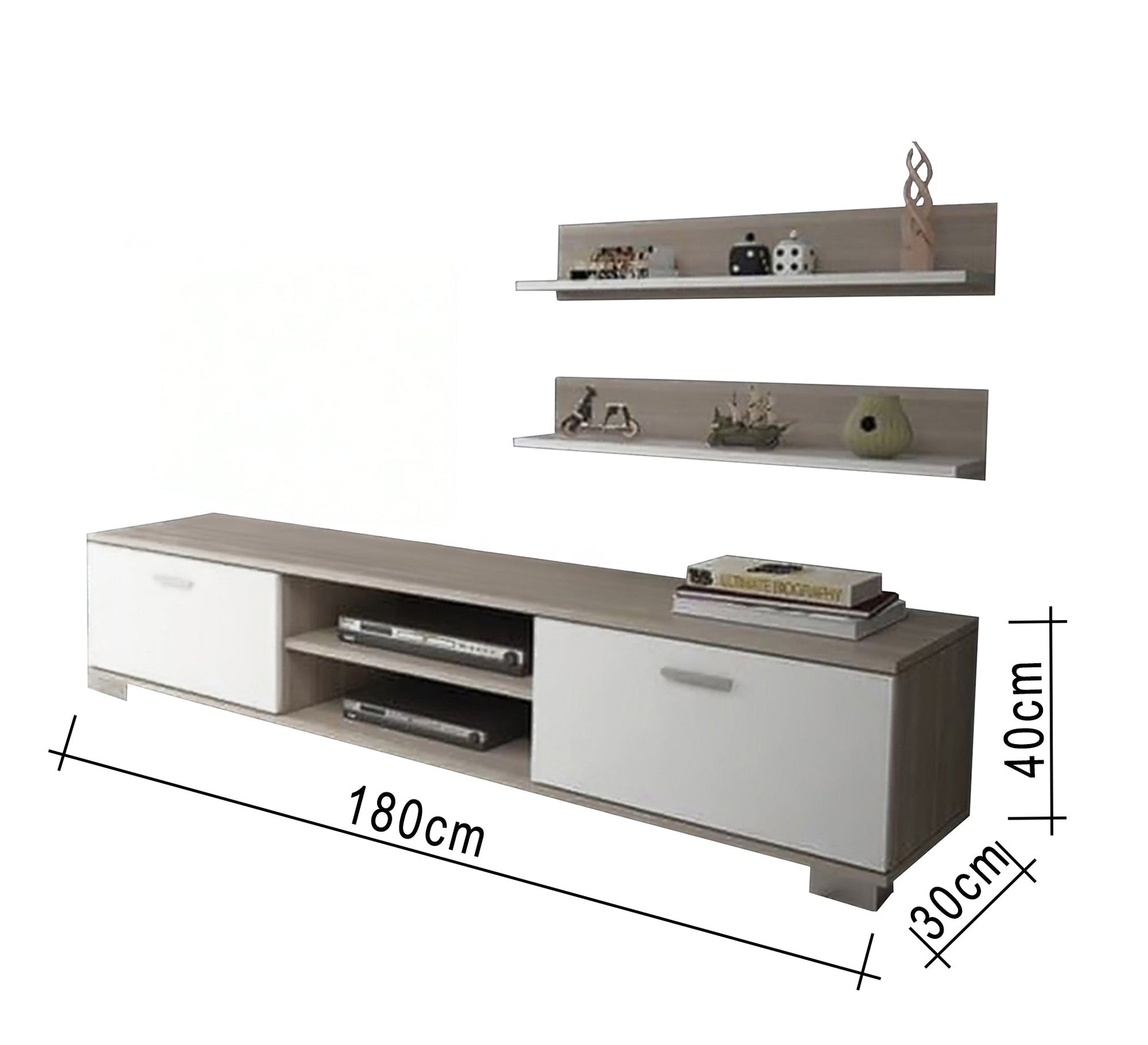 Modular Shelving & Drawer TV Unit, Sleek & Versatile - Vitrine Furniture - TV Table & Cabinet