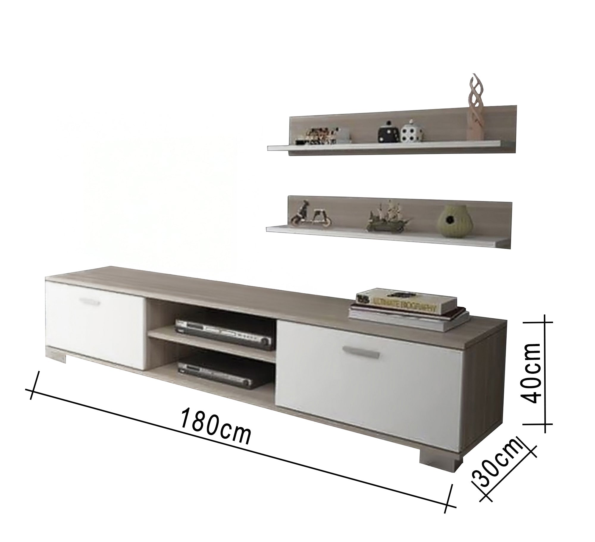 Modular Shelving & Drawer TV Unit, Sleek & Versatile - Vitrine Furniture - TV Table & Cabinet