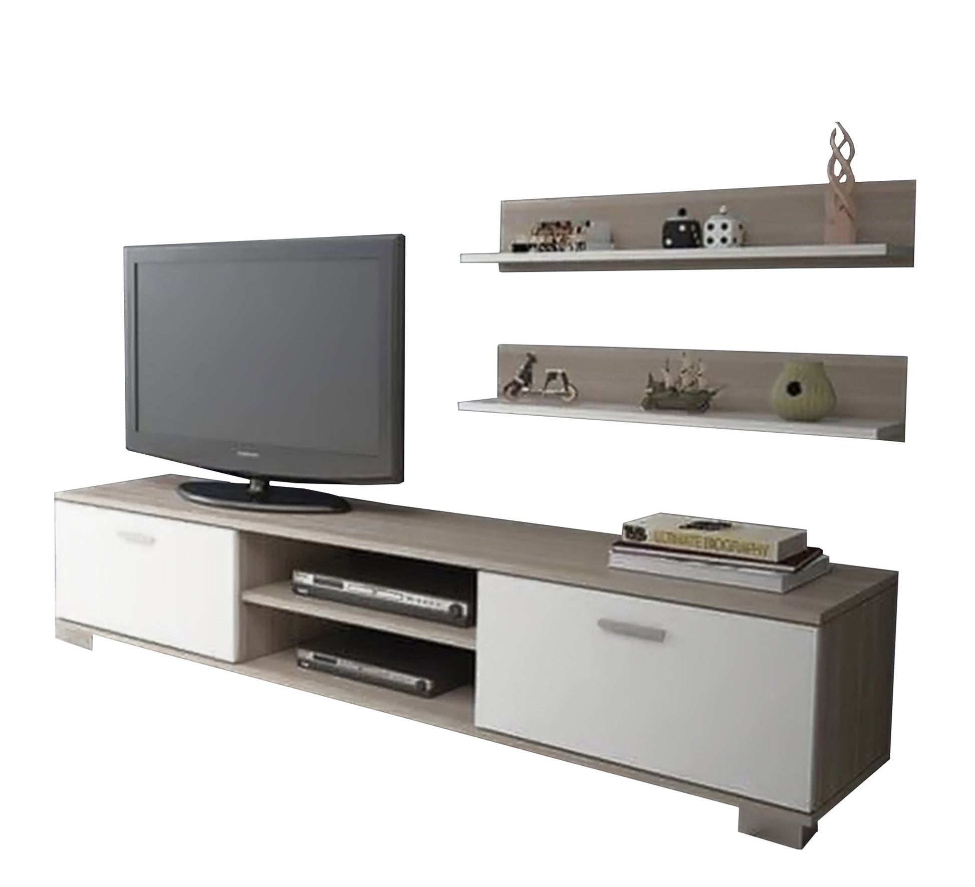 Modular Shelving & Drawer TV Unit, Sleek & Versatile - Vitrine Furniture - TV Table & Cabinet