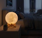 Moon lamp with a stylish wooden design - Vitrine Furniture - Lighting